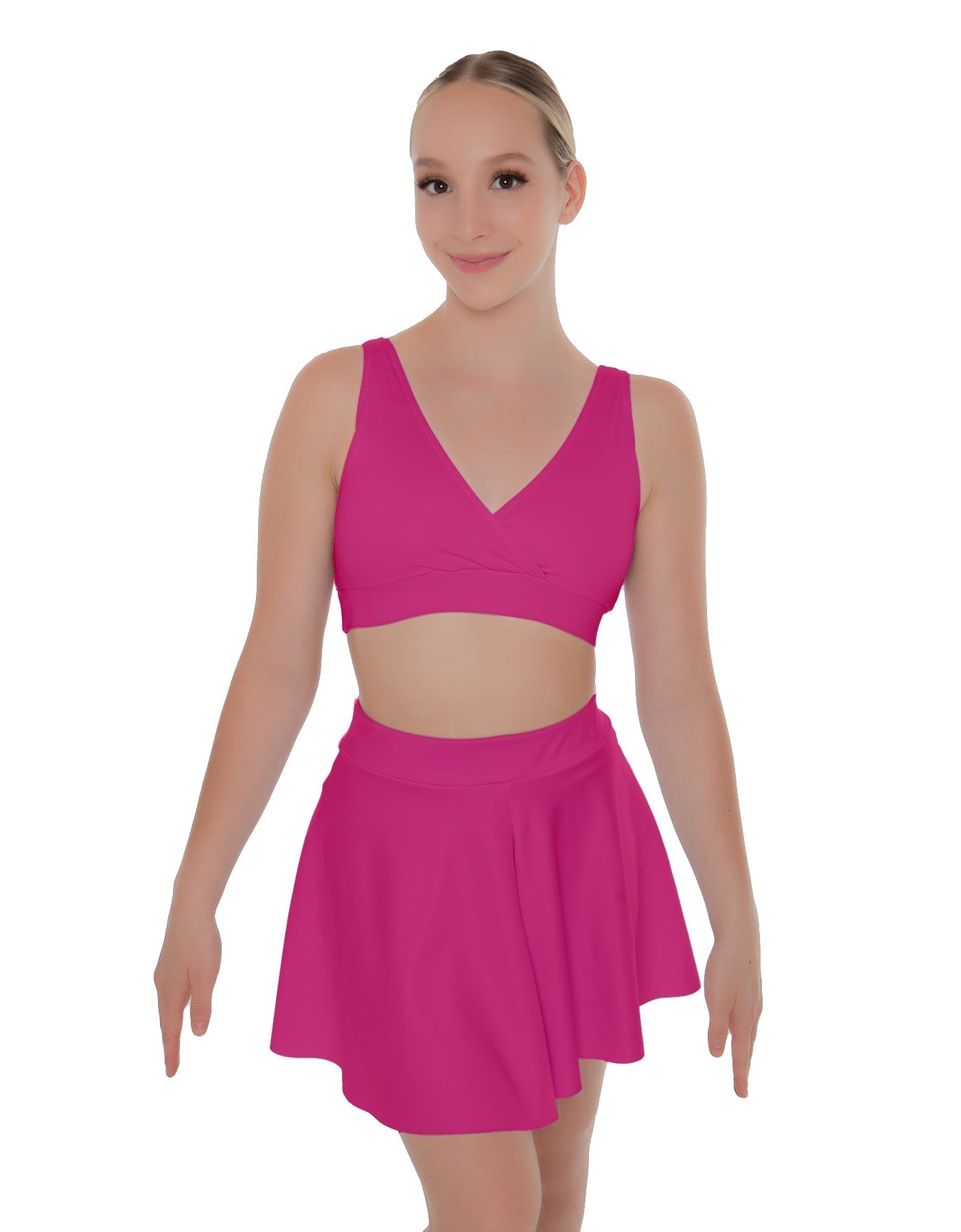Solid Lycra Skater Skirt