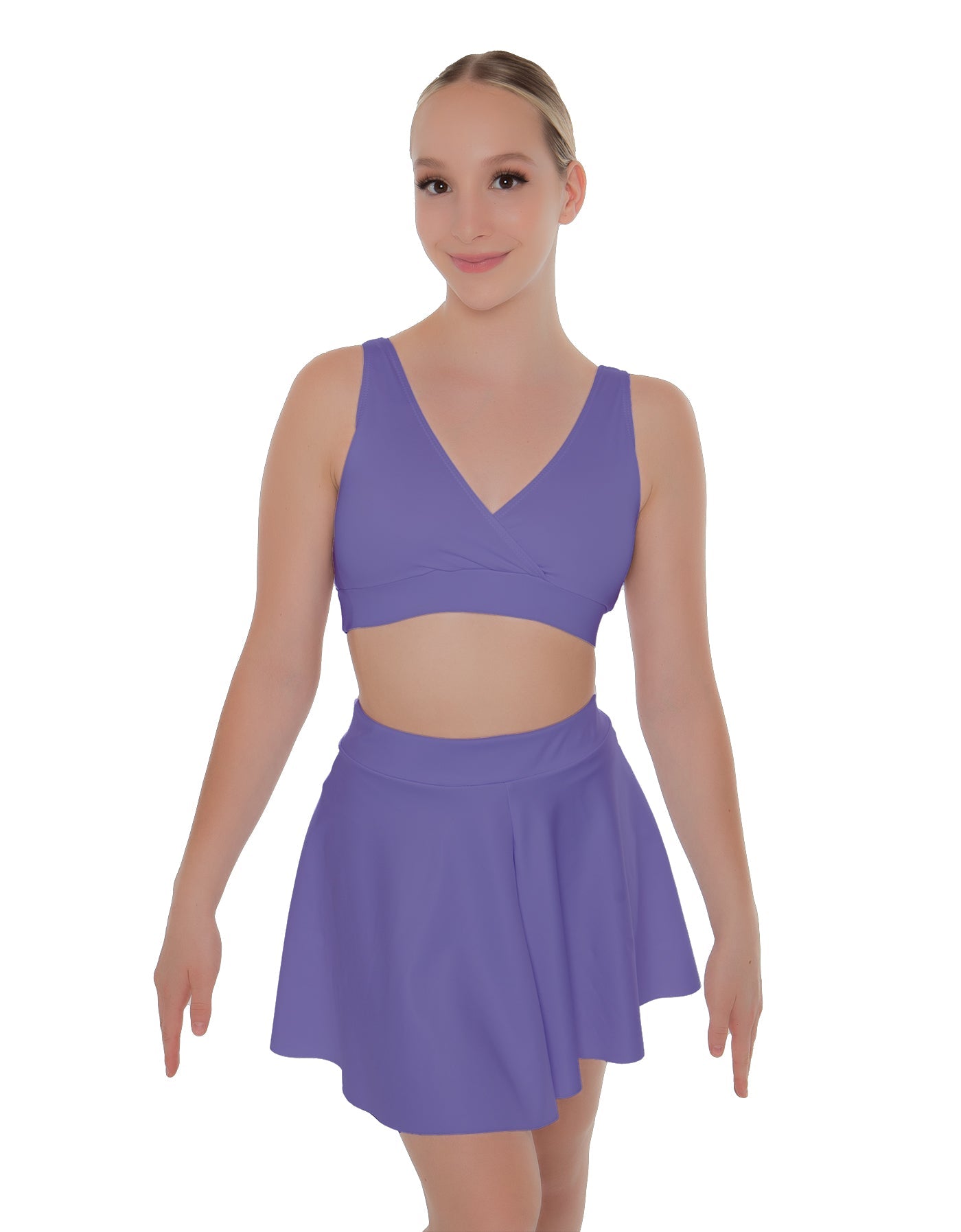 Solid Lycra Skater Skirt