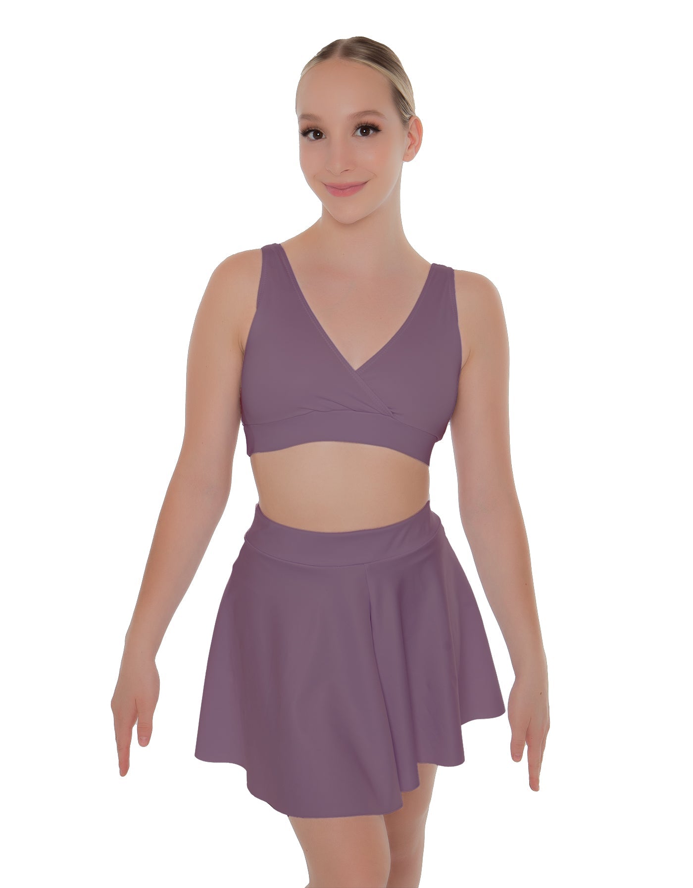 Solid Lycra Skater Skirt