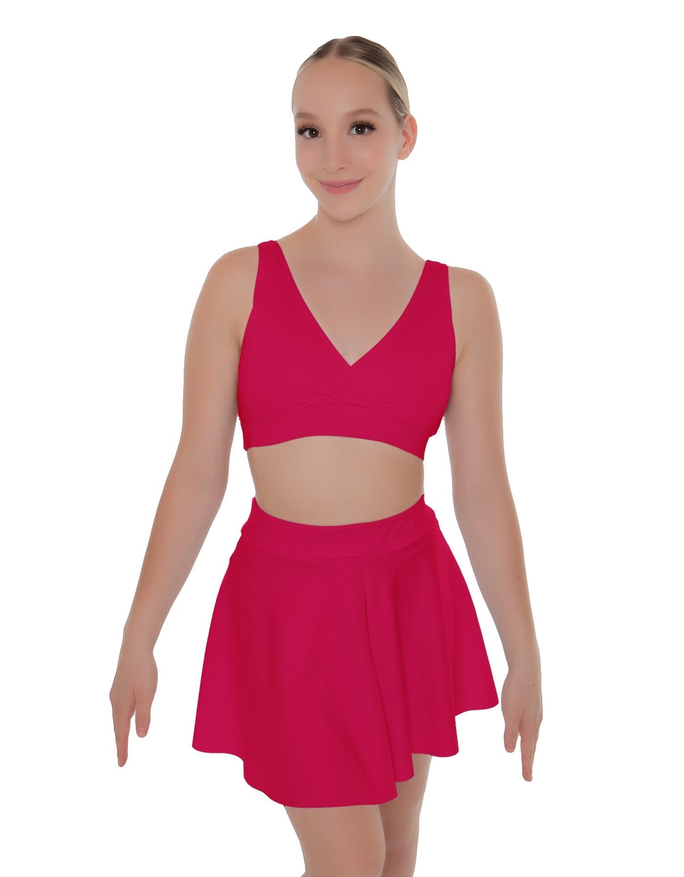 Solid Lycra Skater Skirt
