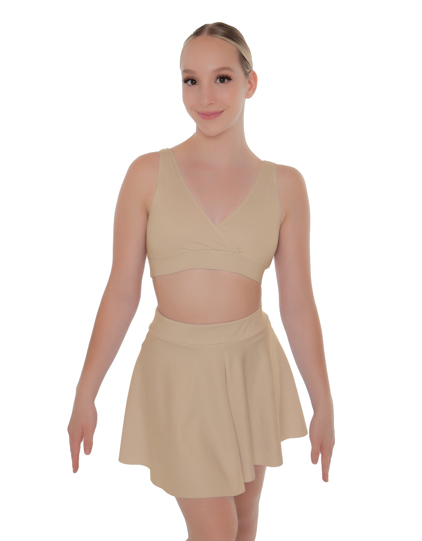 Solid Lycra Skater Skirt