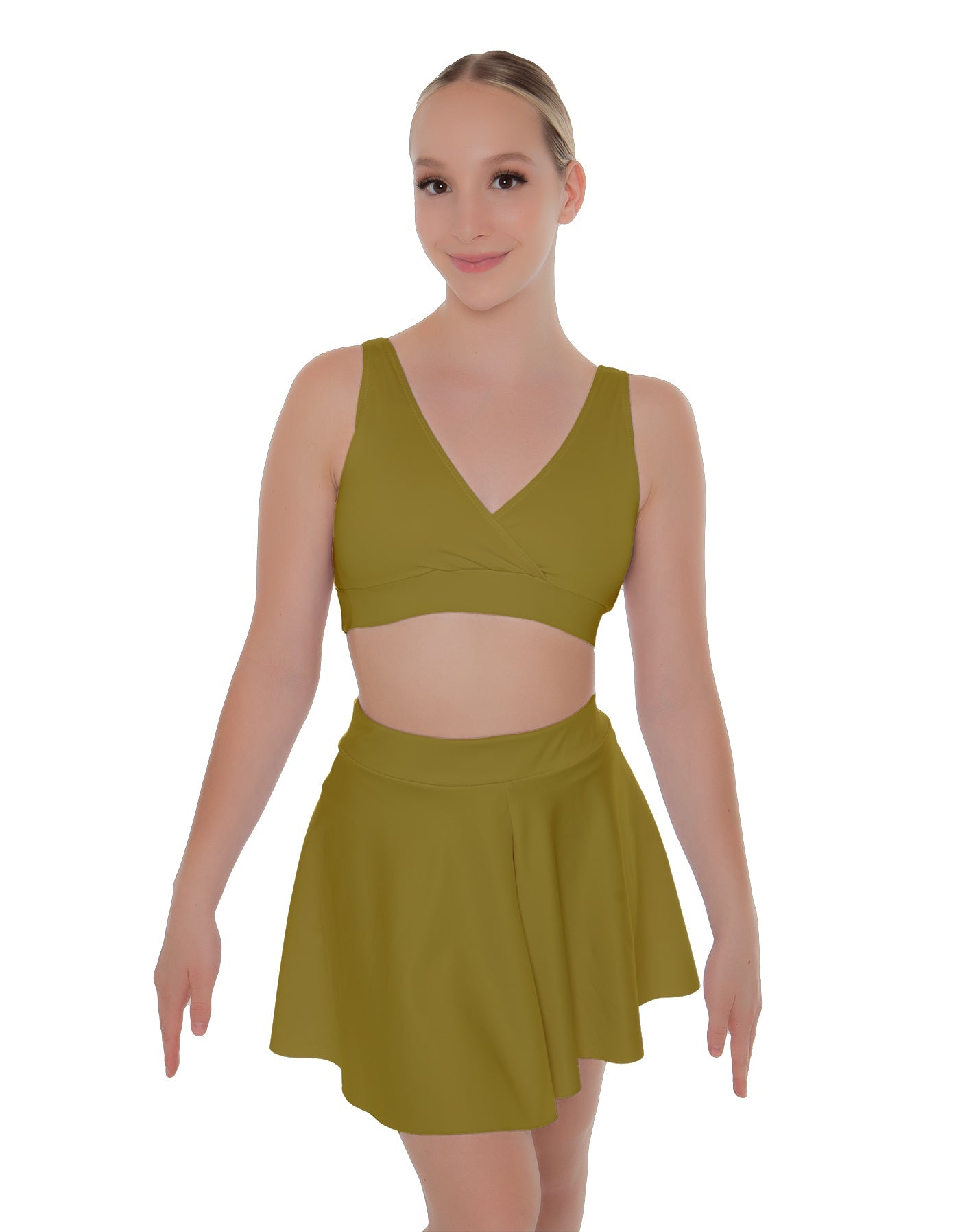 Solid Lycra Skater Skirt