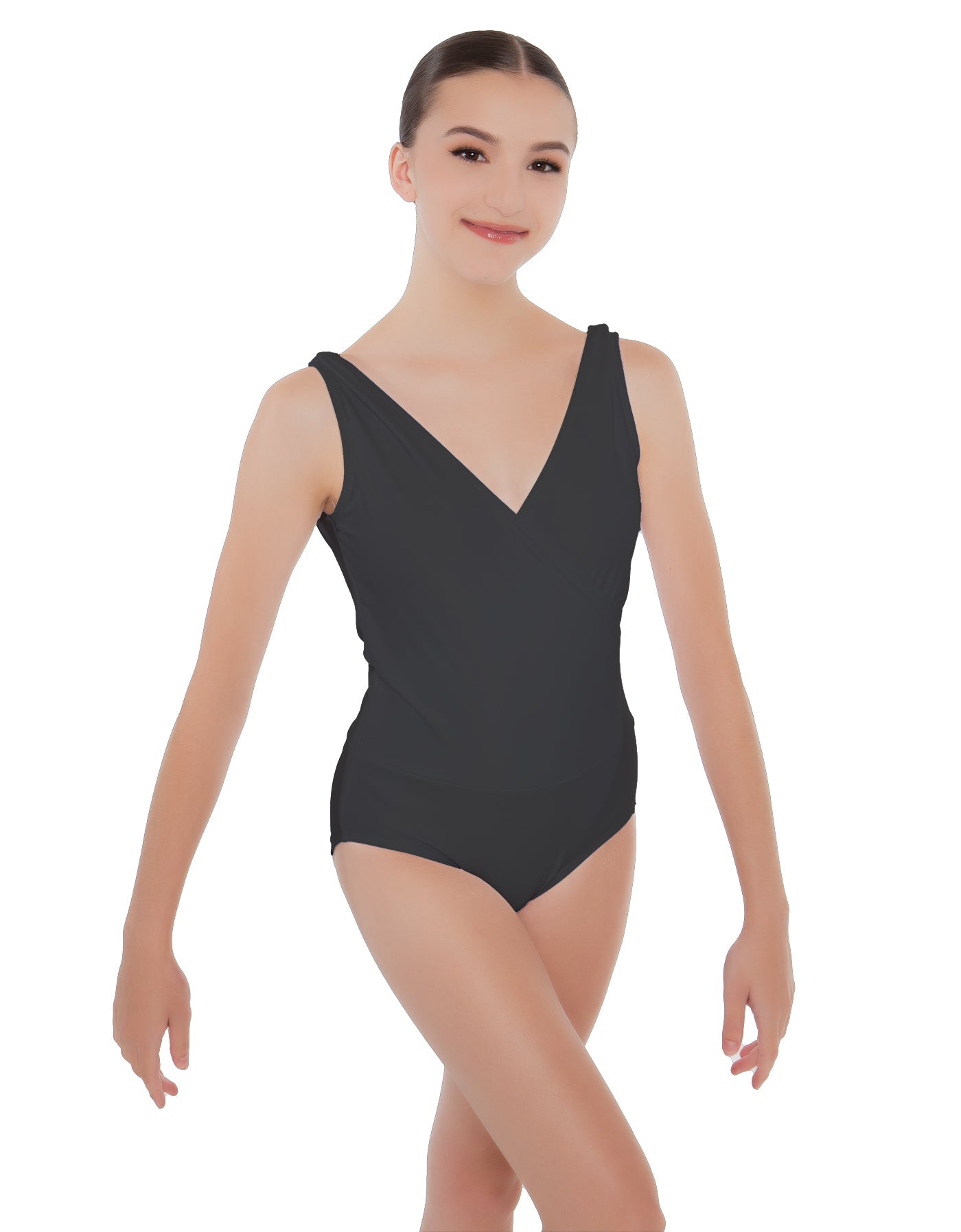 Solid Lycra Crossover Leotard