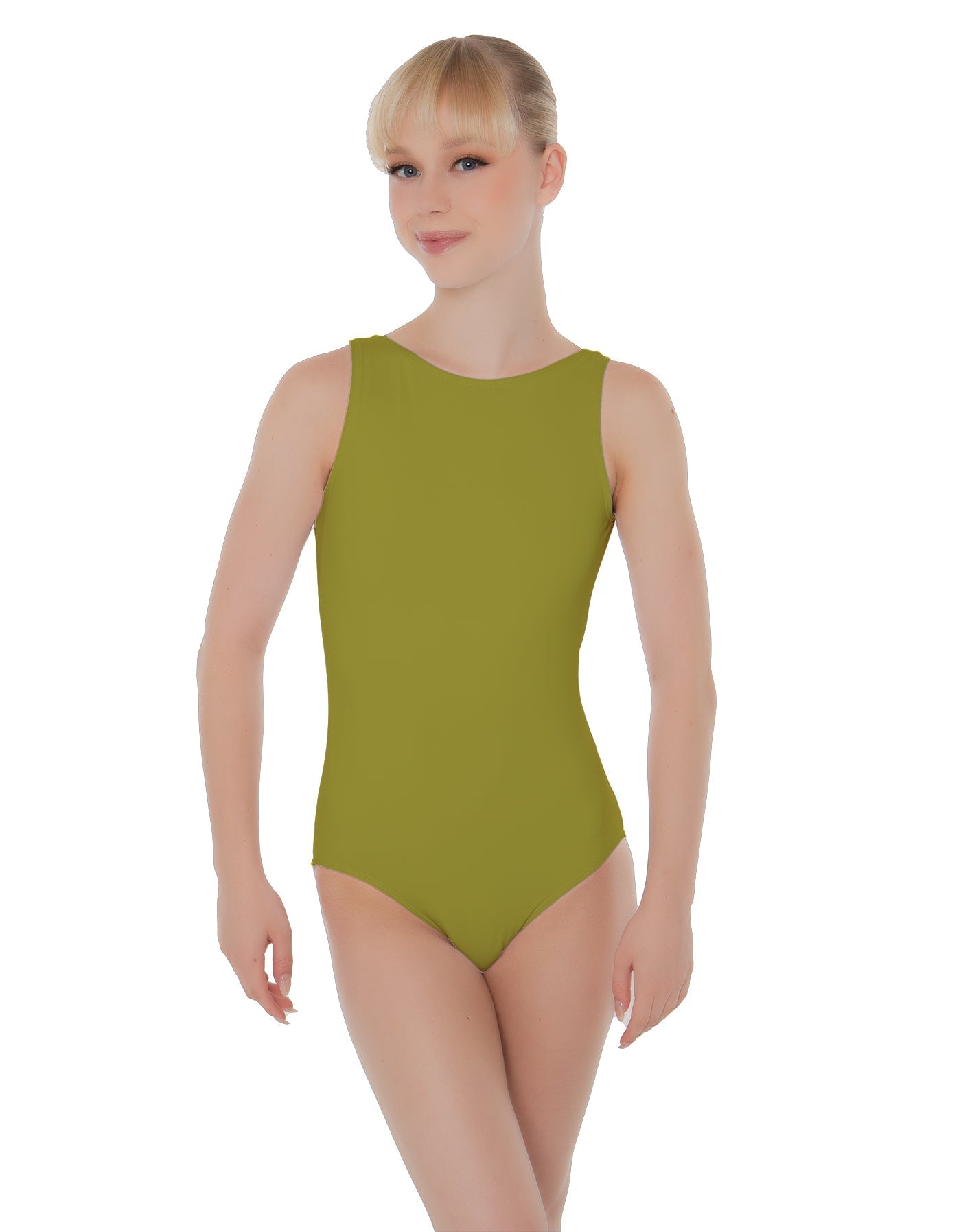 Solid Lycra Boatneck Open Back Leotard