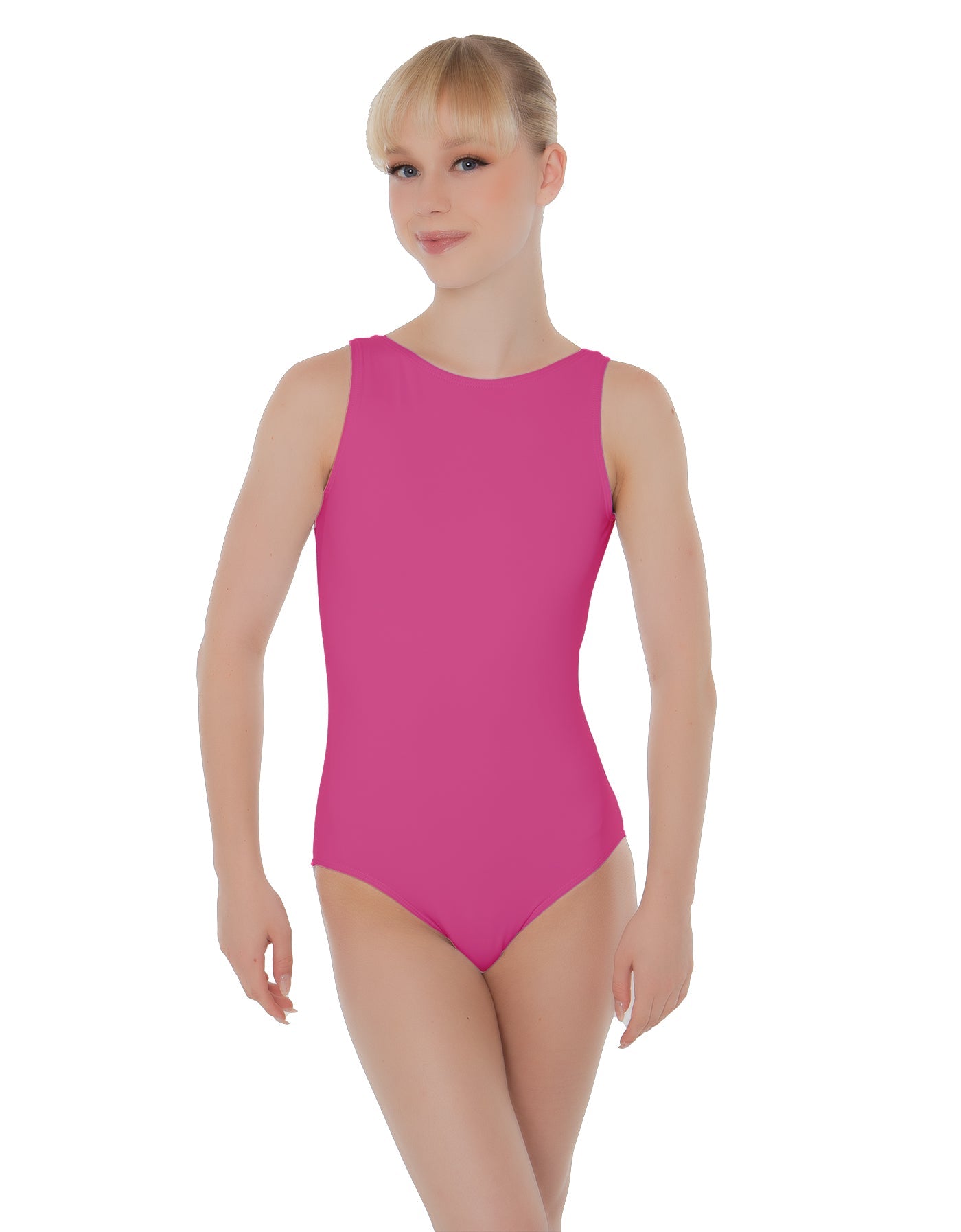 Solid Lycra Boatneck Open Back Leotard