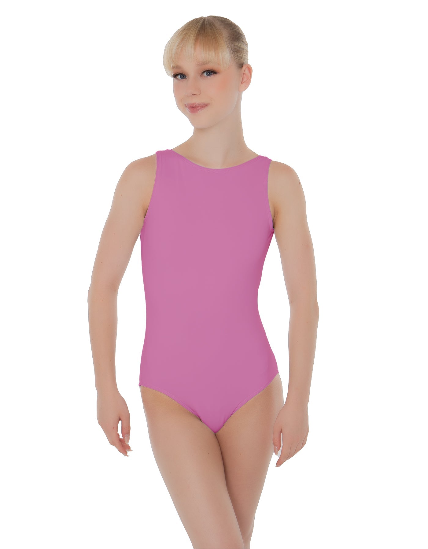 Solid Lycra Boatneck Open Back Leotard