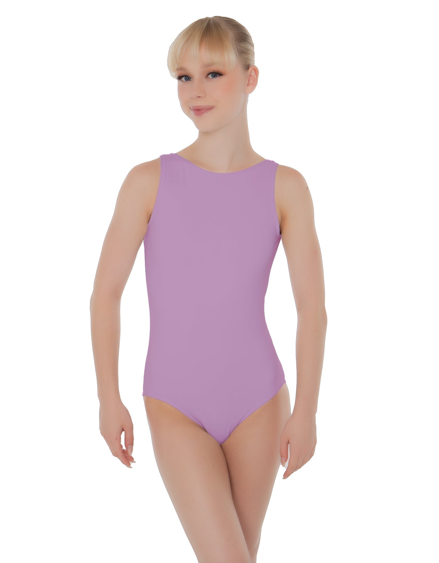 Solid Lycra Boatneck Open Back Leotard
