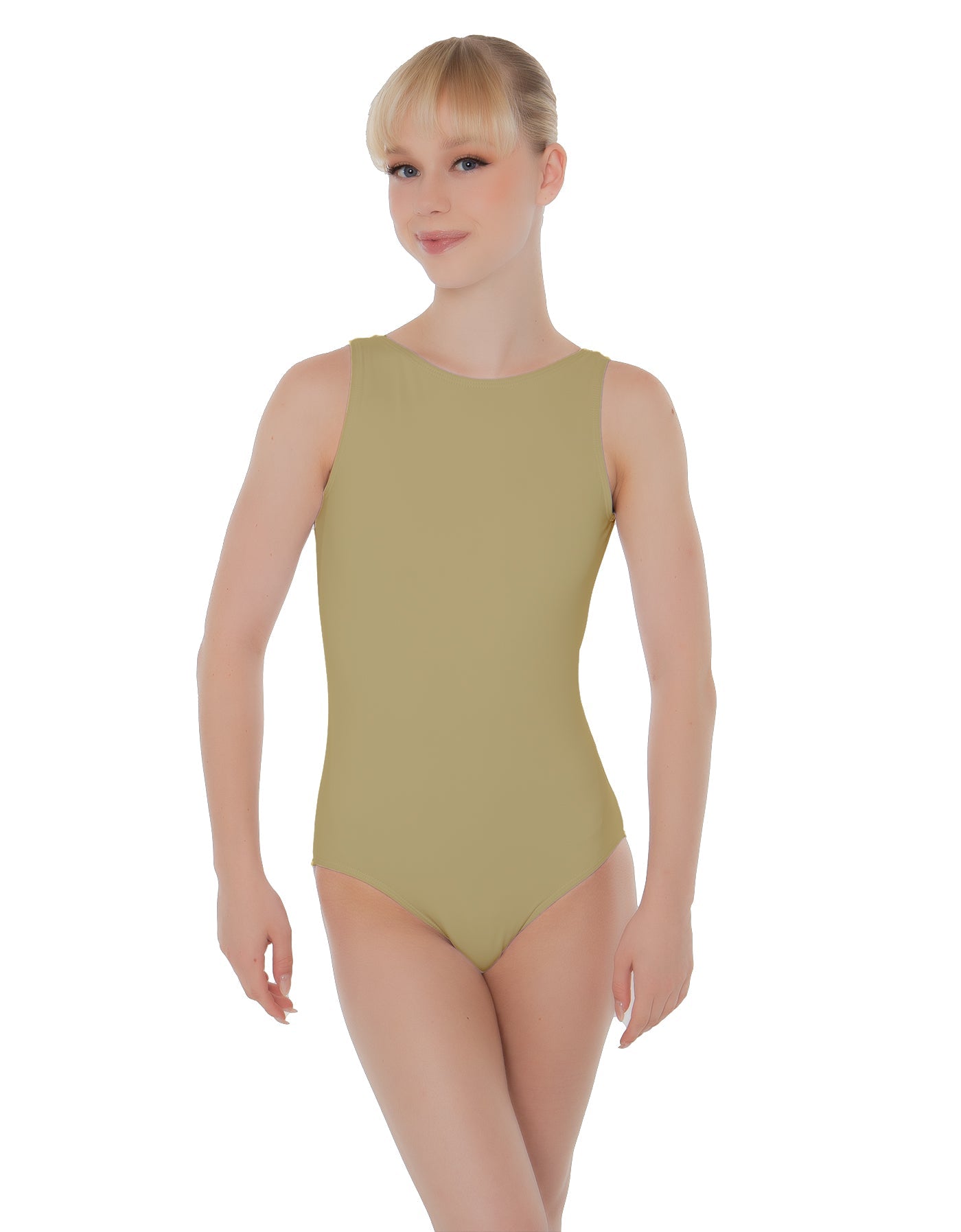 Solid Lycra Boatneck Open Back Leotard