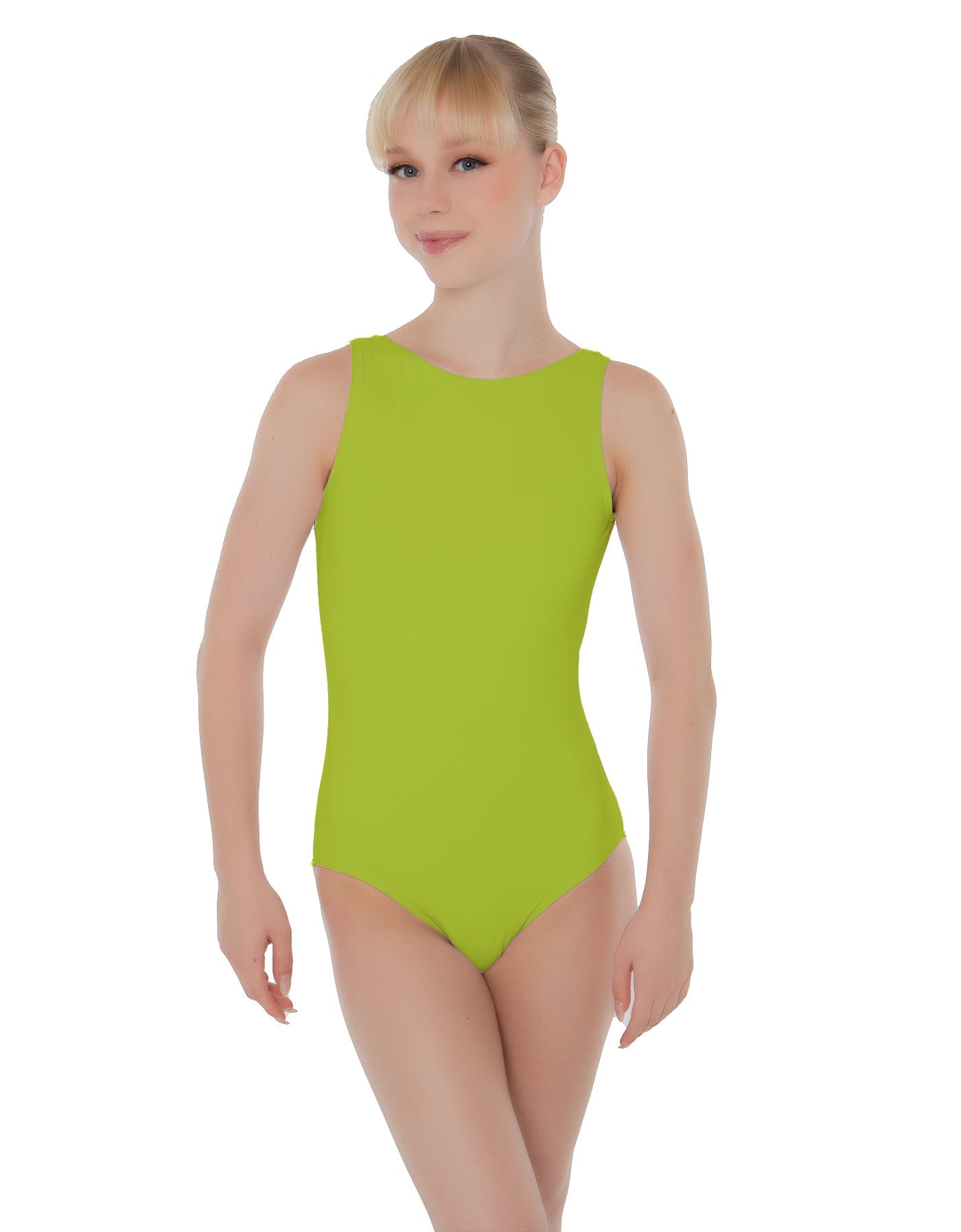 Solid Lycra Boatneck Open Back Leotard