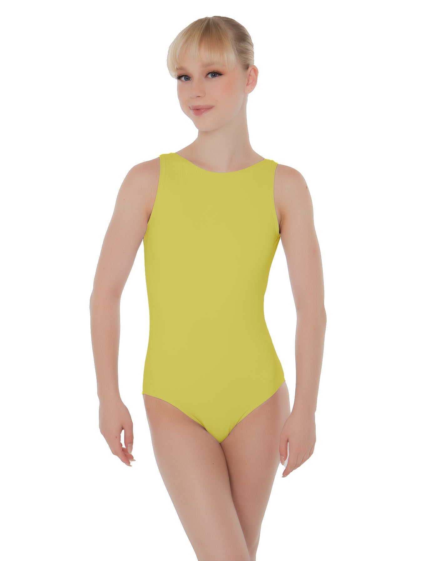 Solid Lycra Boatneck Open Back Leotard