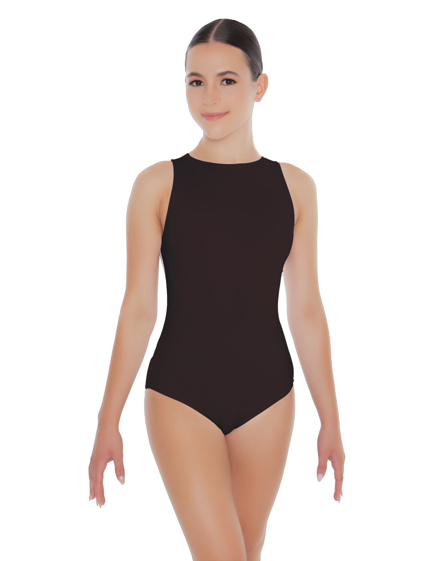 Solid Lycra High Back Tank Leotard