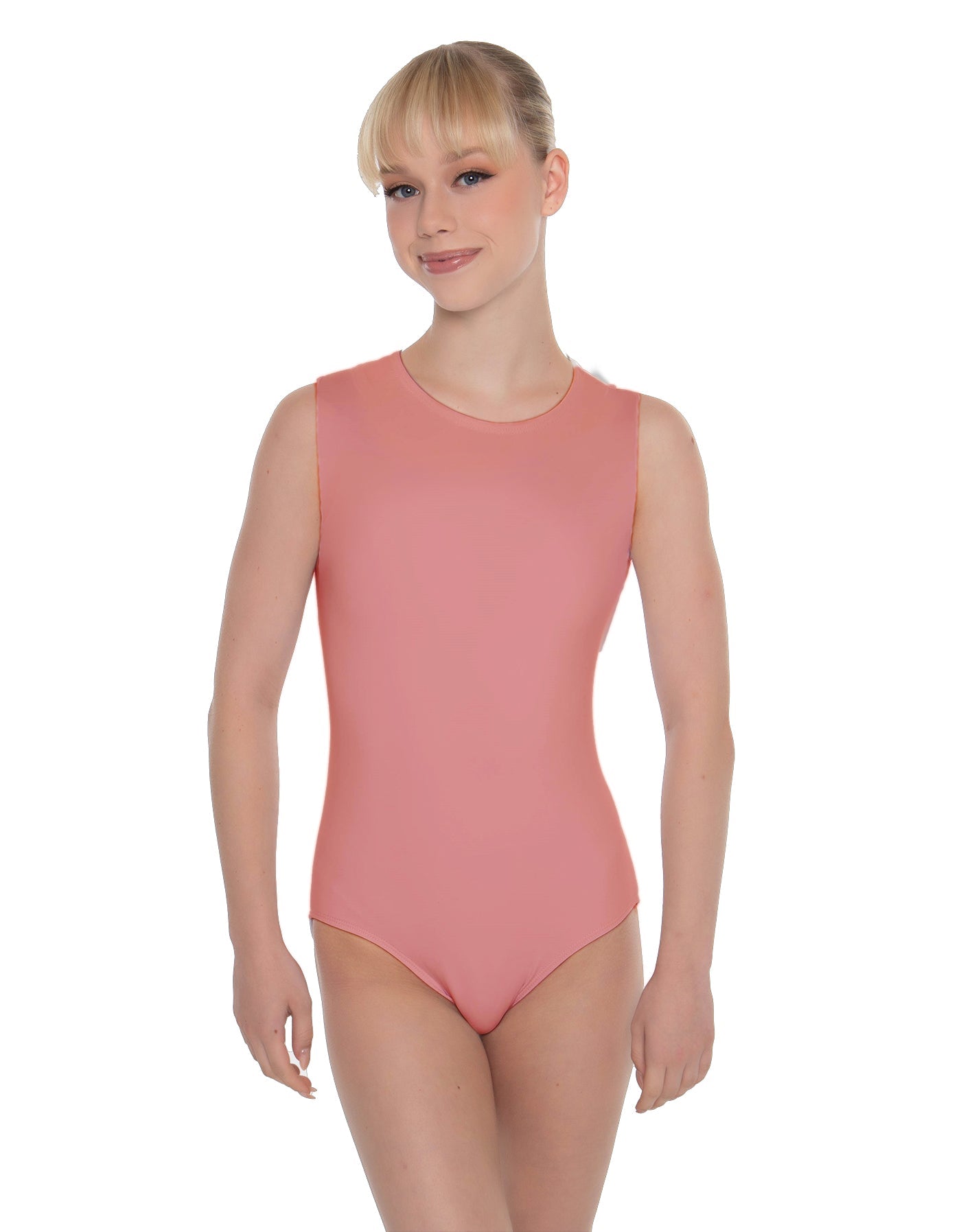 Solid Lycra Sleeveless Open Back Leotard