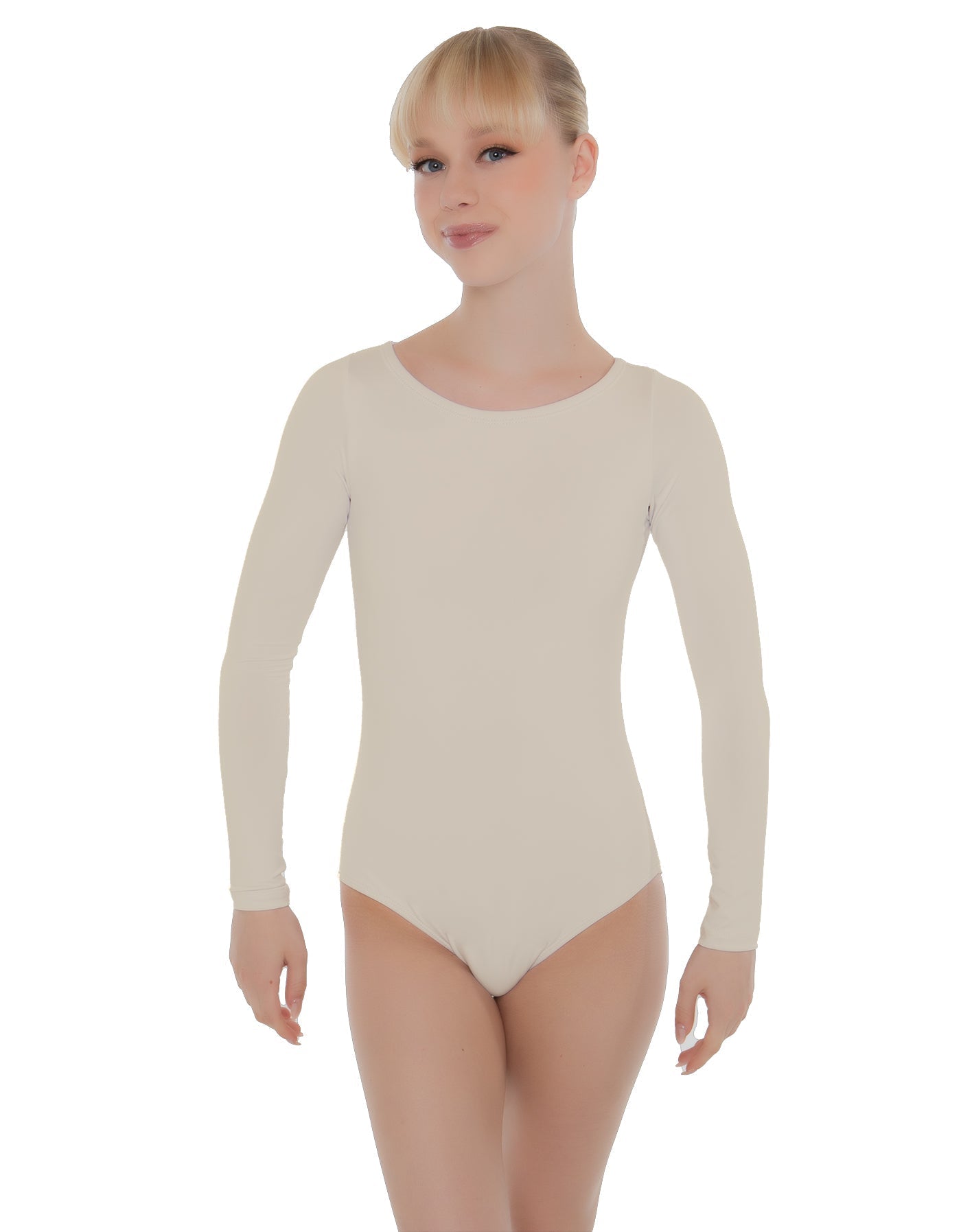 Solid Lycra LS Open Bow Back Leotard