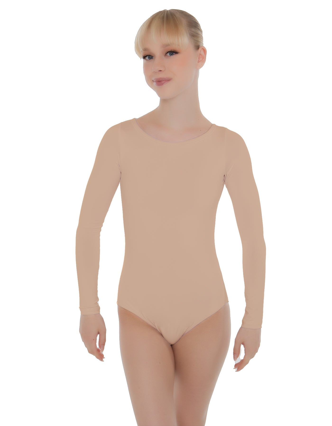 Solid Lycra LS Open Bow Back Leotard