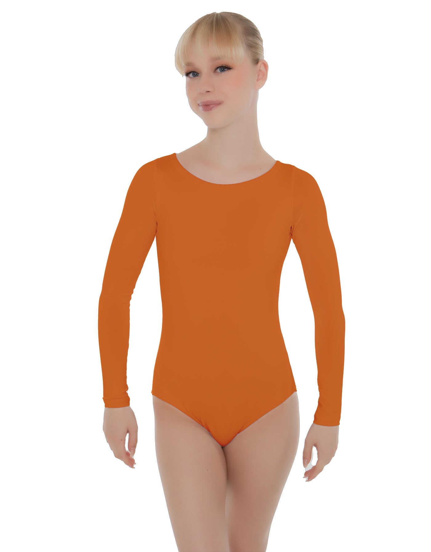 Solid Lycra LS Open Bow Back Leotard