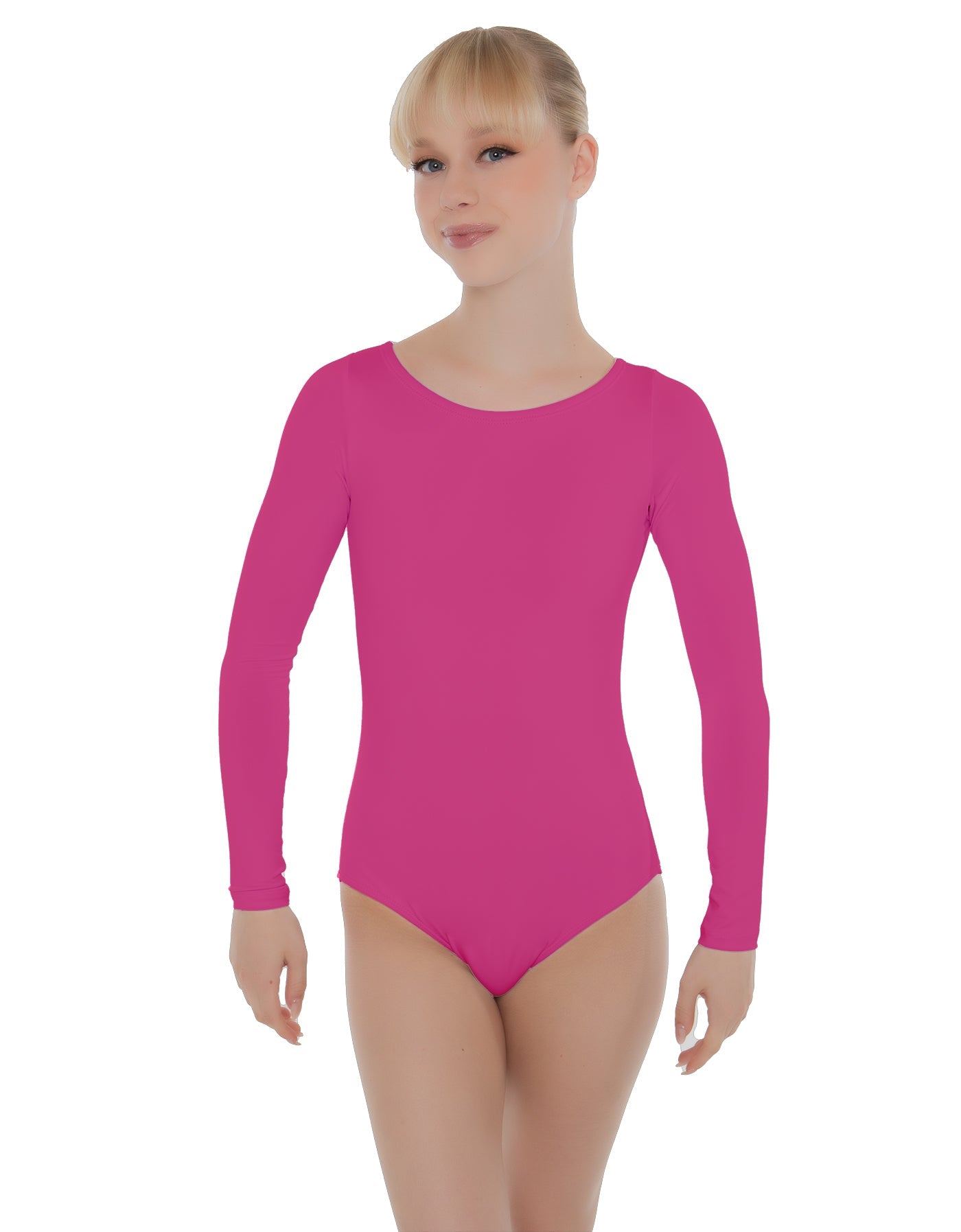 Solid Lycra LS Open Bow Back Leotard