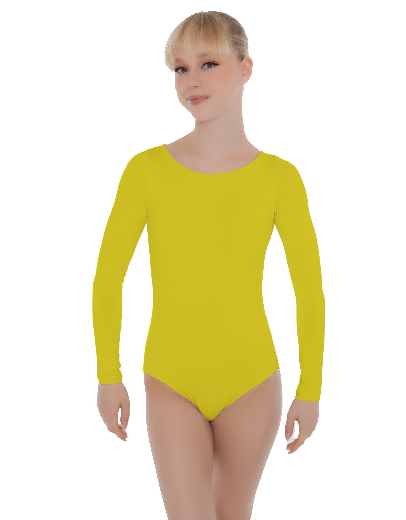 Solid Lycra LS Open Bow Back Leotard