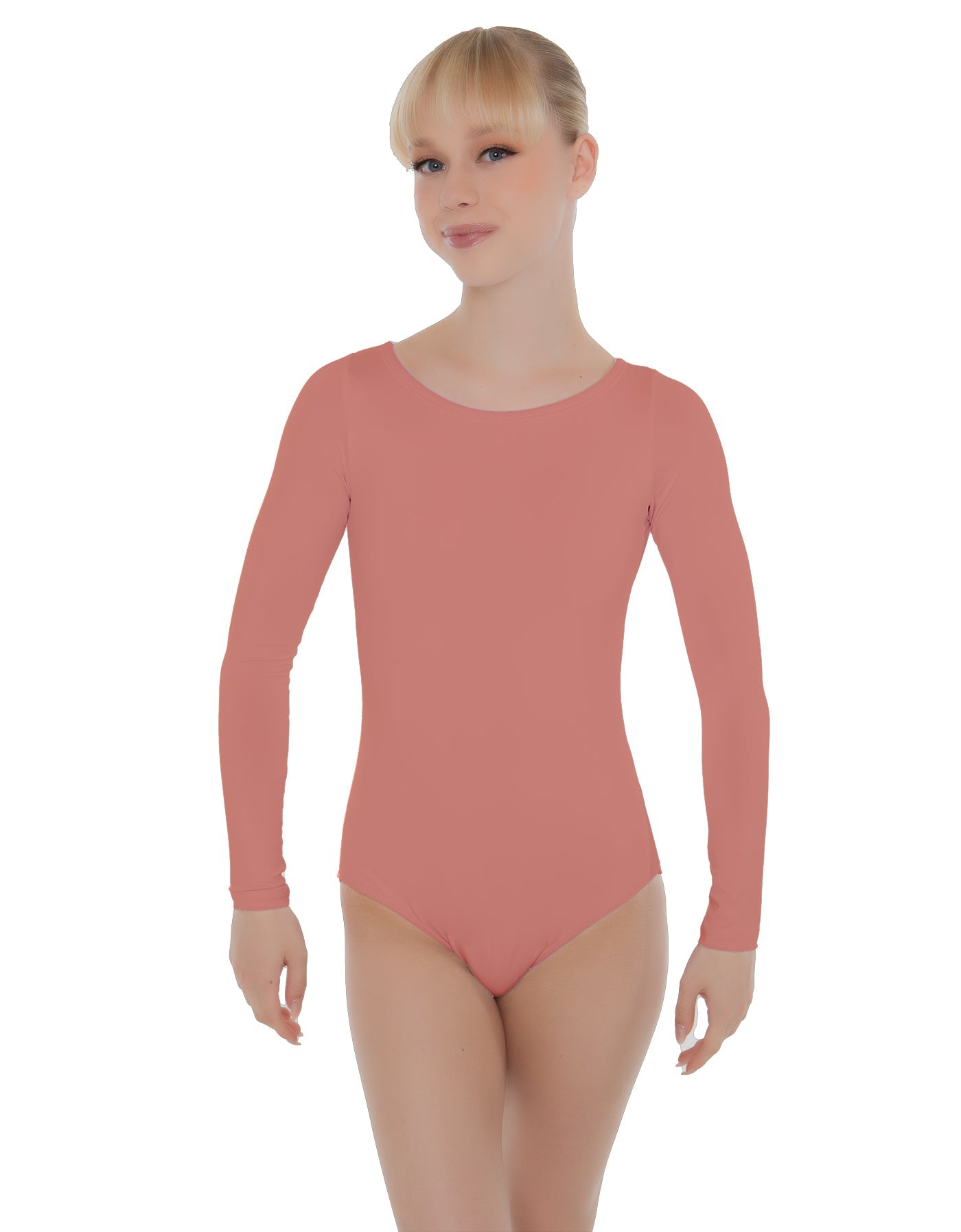 Solid Lycra LS Open Bow Back Leotard