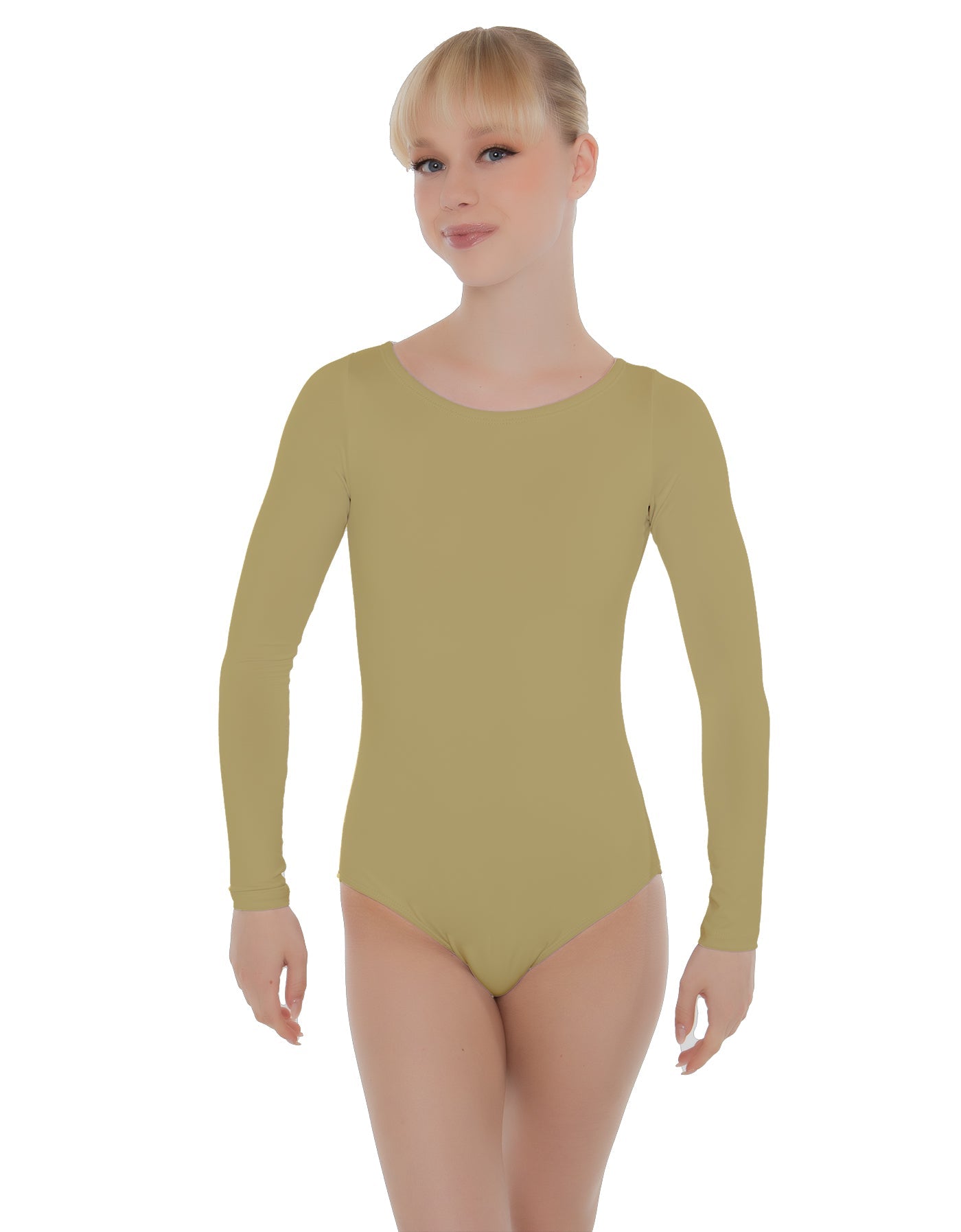 Solid Lycra LS Open Bow Back Leotard