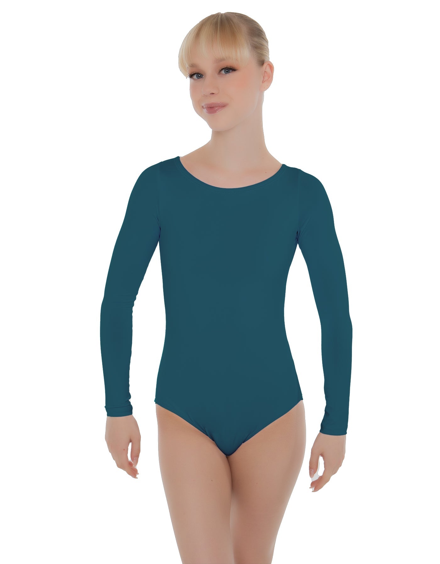 Solid Lycra LS Open Bow Back Leotard
