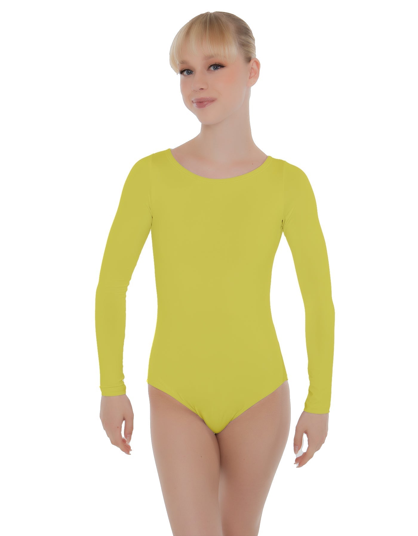 Solid Lycra LS Open Bow Back Leotard