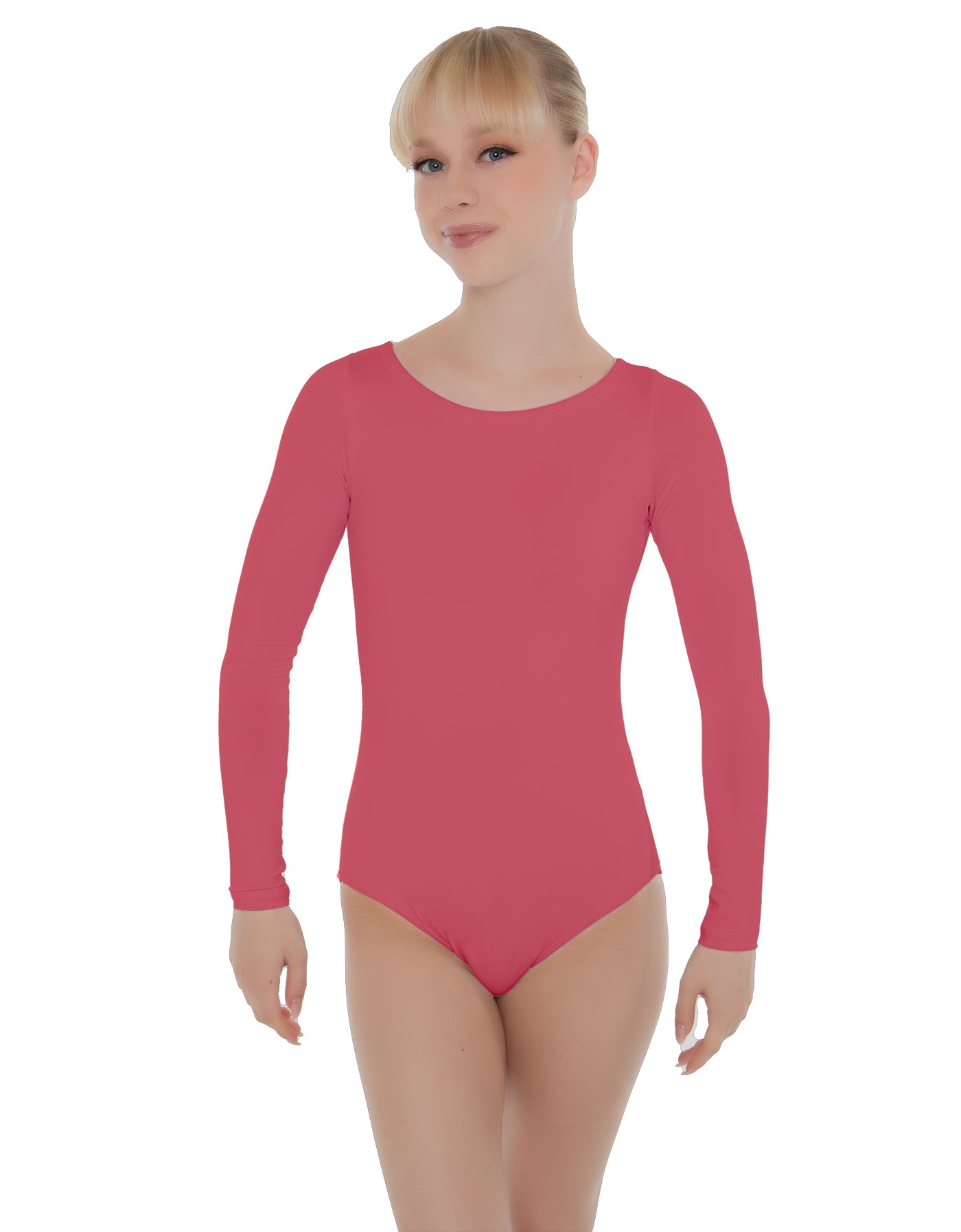 Solid Lycra LS Open Bow Back Leotard