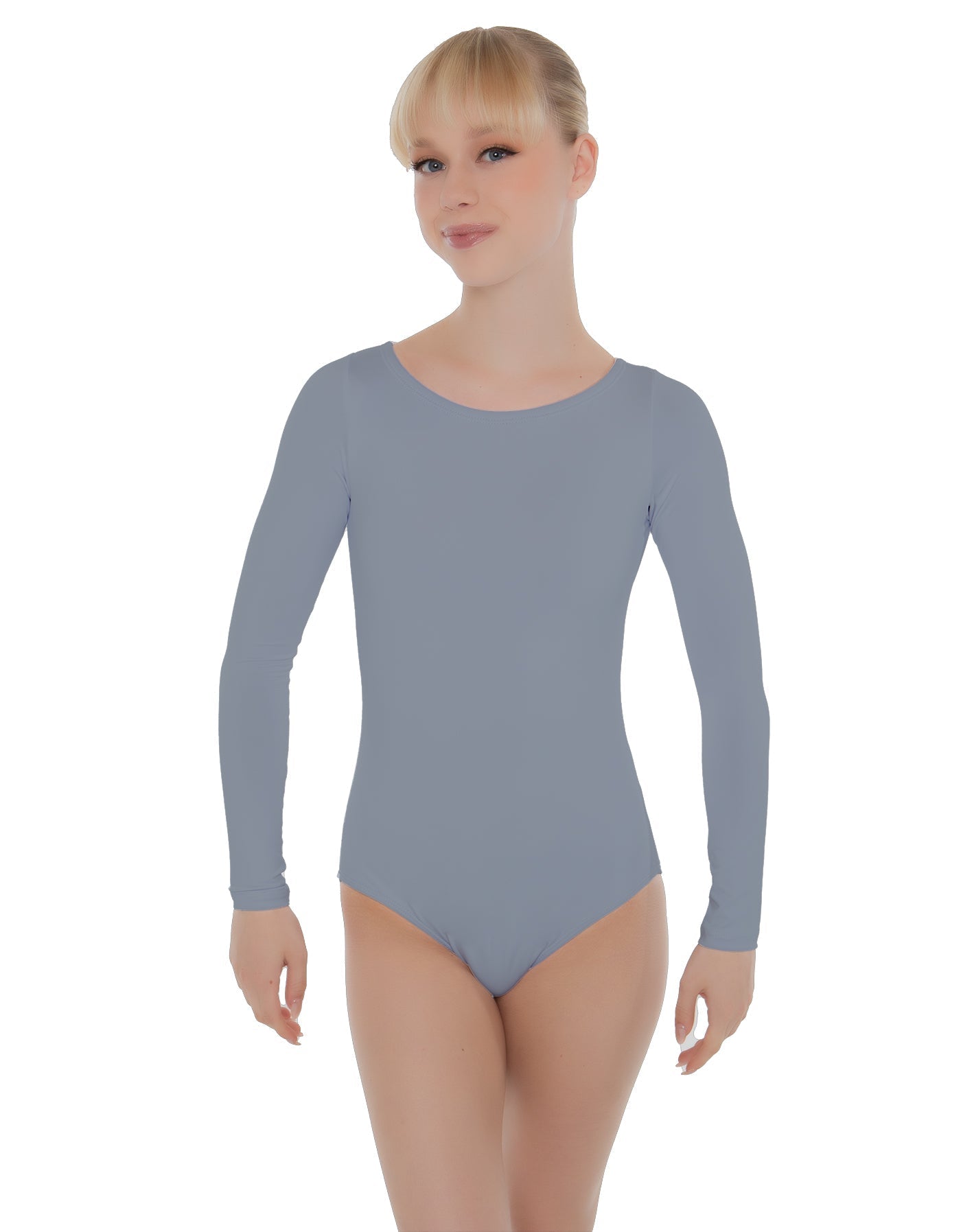 Solid Lycra LS Open Bow Back Leotard
