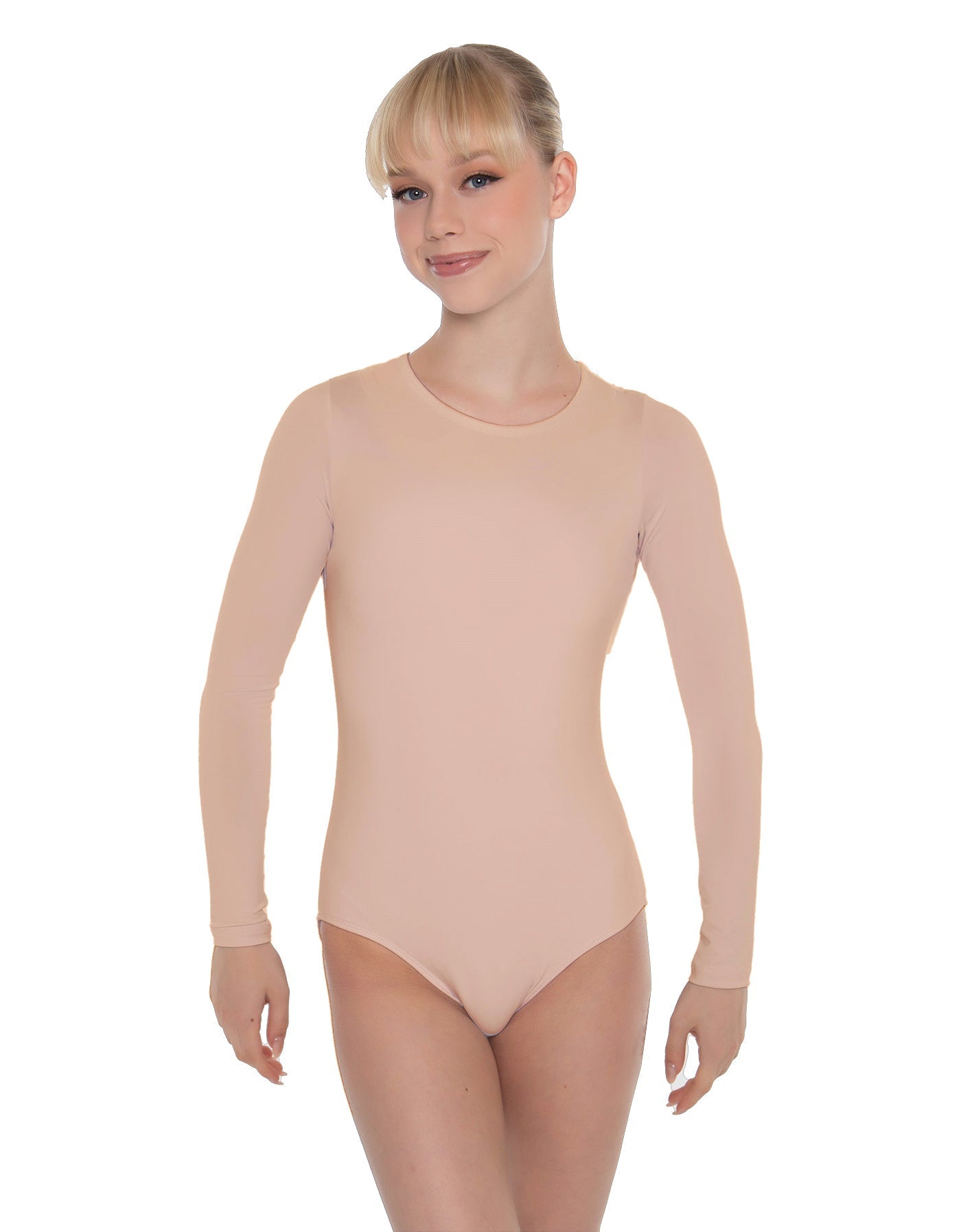 Solid Lycra LS Leotard Open Back