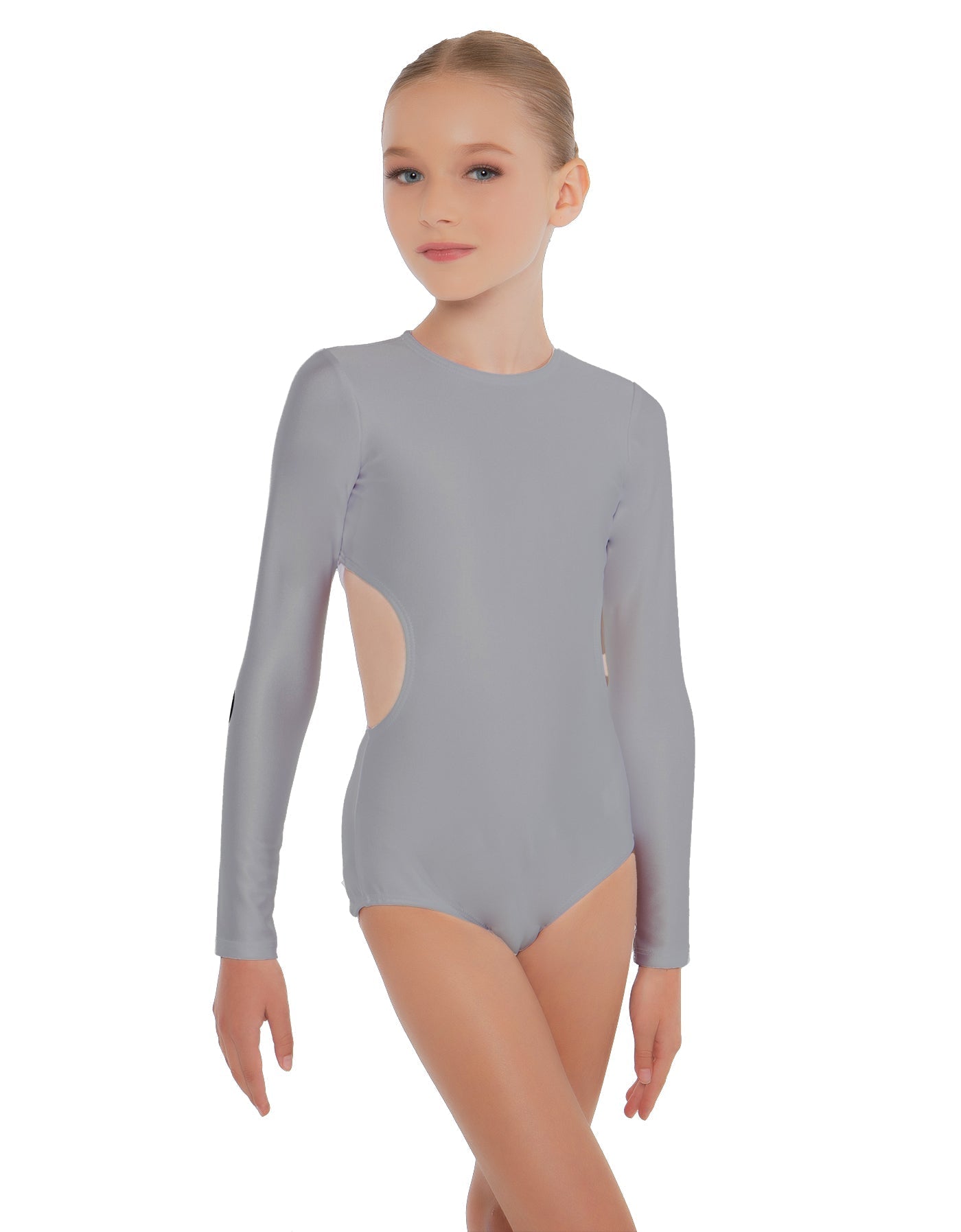 Solid Lycra LS Leotard Triangle Back