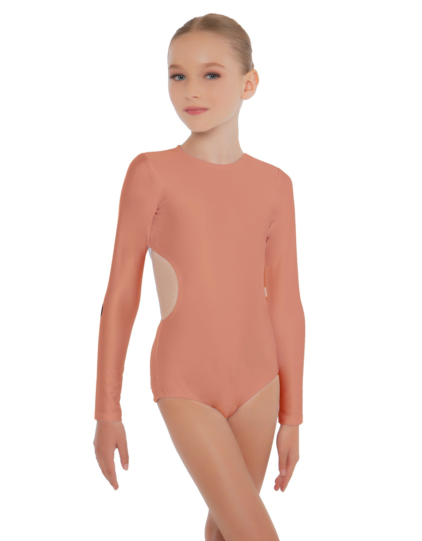 Solid Lycra LS Leotard Triangle Back