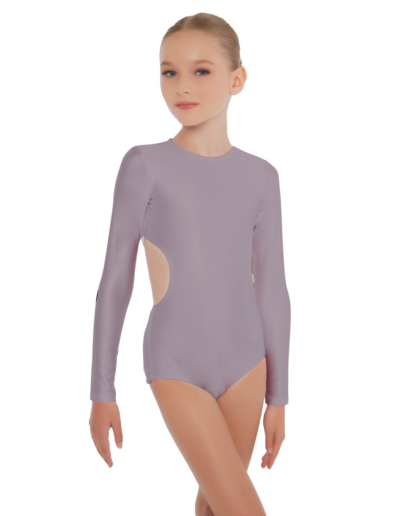 Solid Lycra LS Leotard Triangle Back
