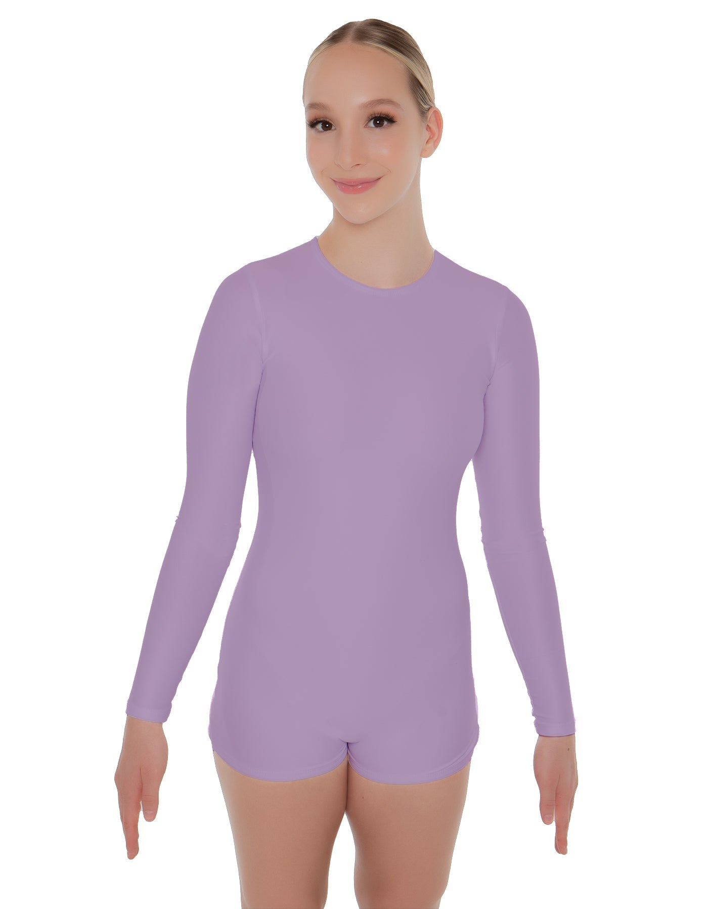 Solid Lycra LS Biketard Keyhole Back