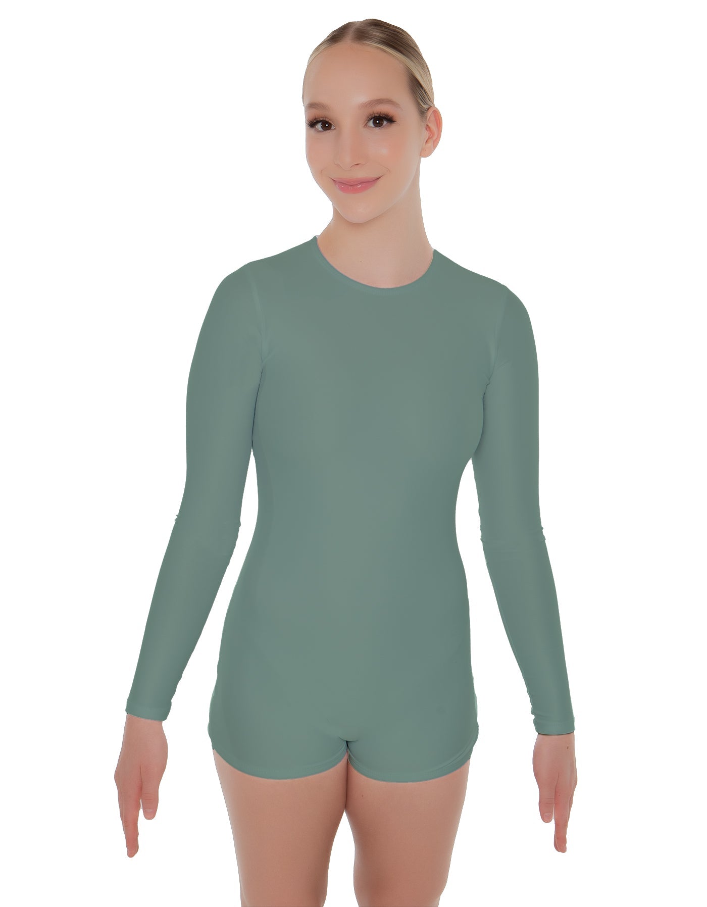 Solid Lycra LS Biketard Keyhole Back