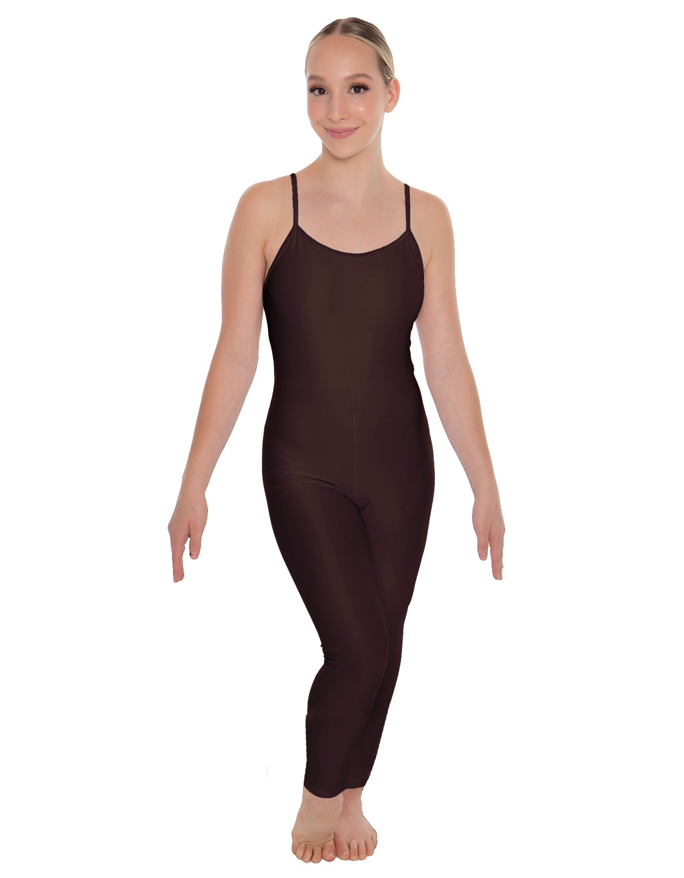 Solid Lycra Cami Unitard