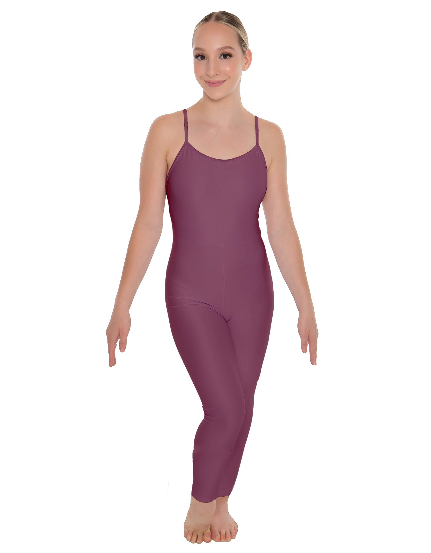 Solid Lycra Cami Unitard