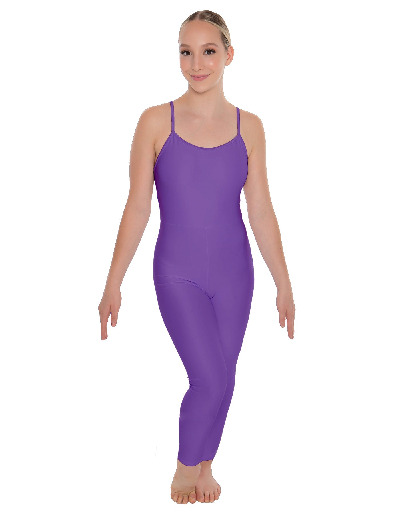 Solid Lycra Cami Unitard