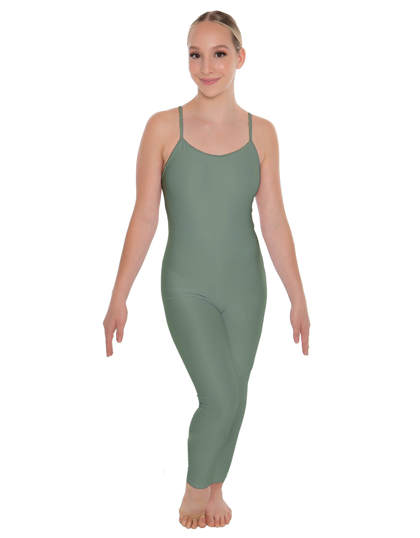 Solid Lycra Cami Unitard