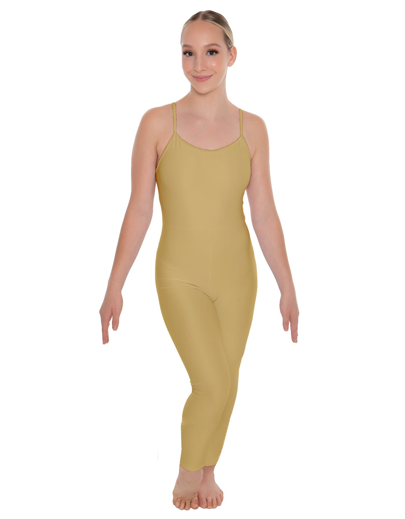 Solid Lycra Cami Unitard