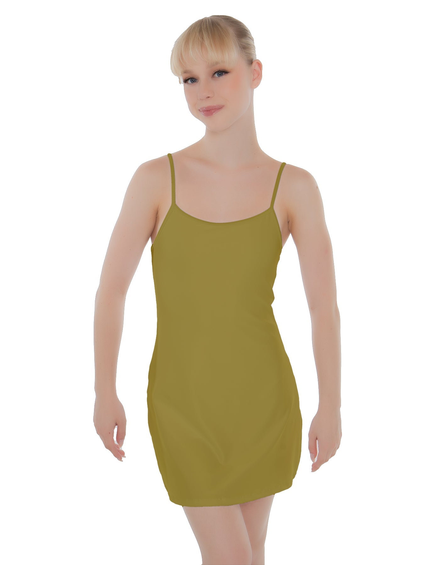 Solid Lycra Align Cami Dress