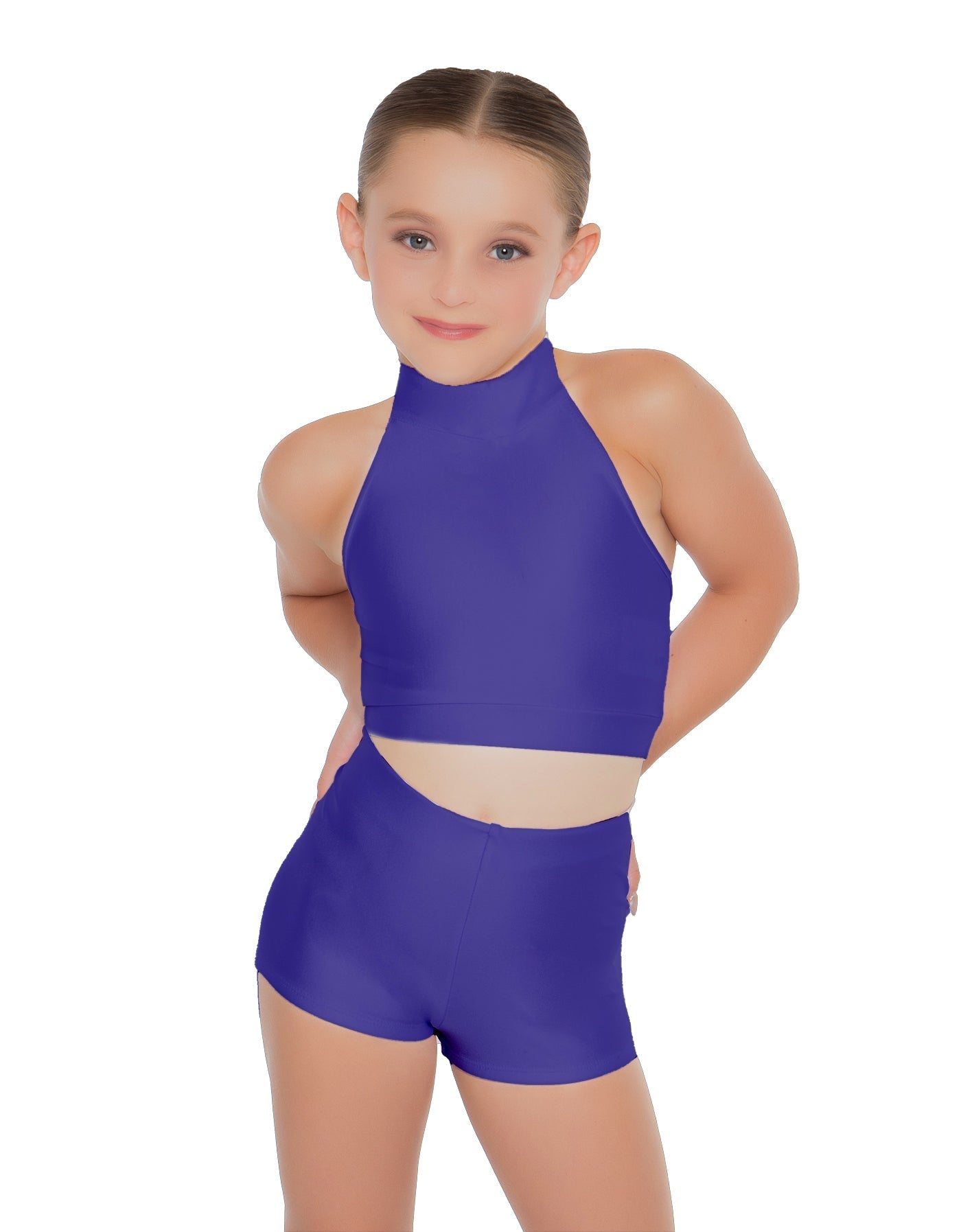 Solid Lycra Halter Crop Top