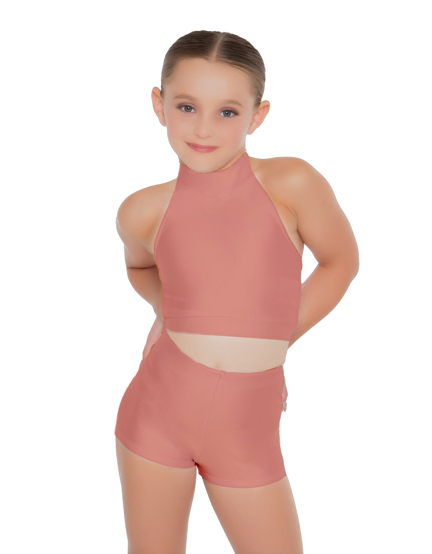 Solid Lycra Halter Crop Top