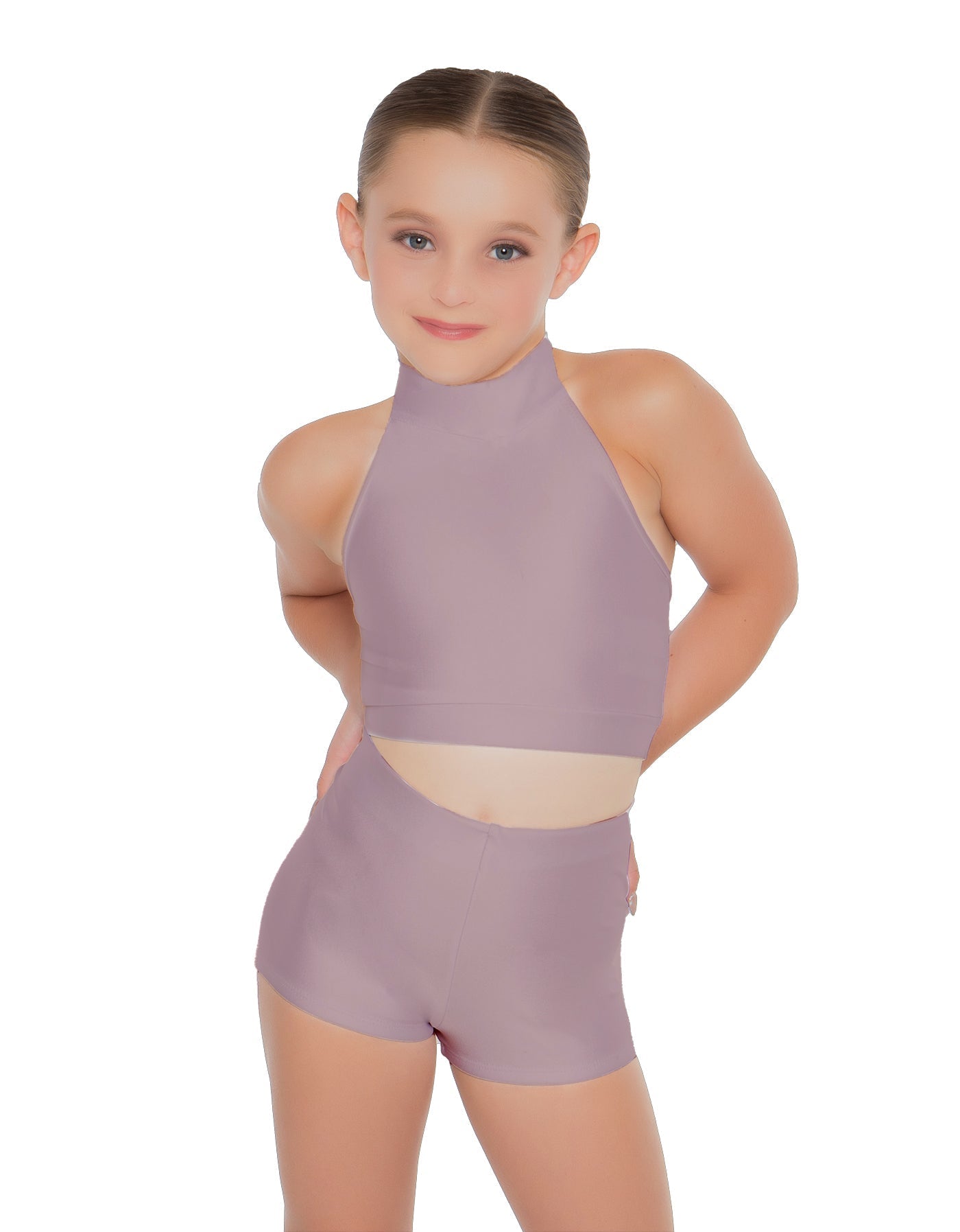 Solid Lycra Halter Crop Top