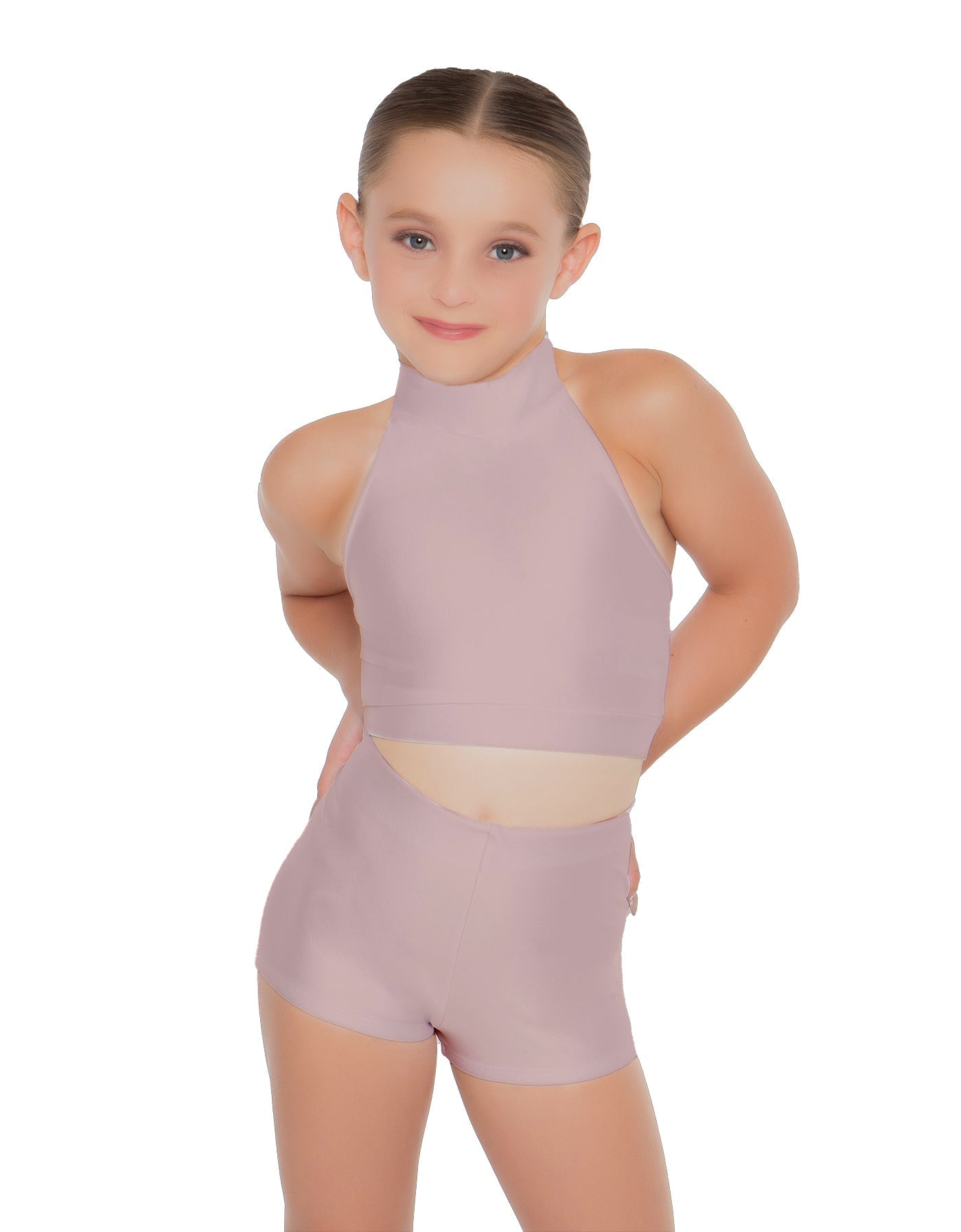 Solid Lycra Halter Crop Top
