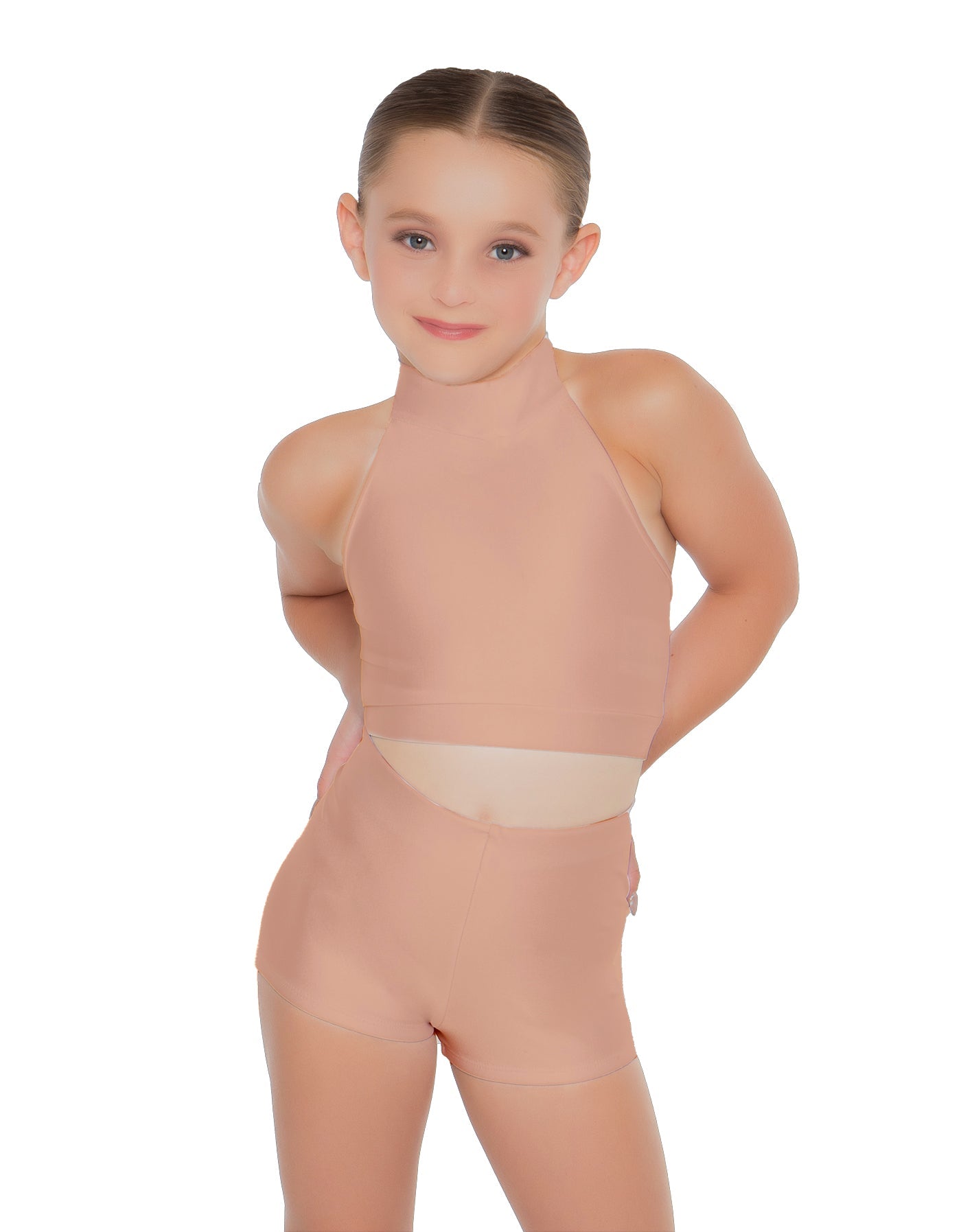 Solid Lycra Halter Crop Top
