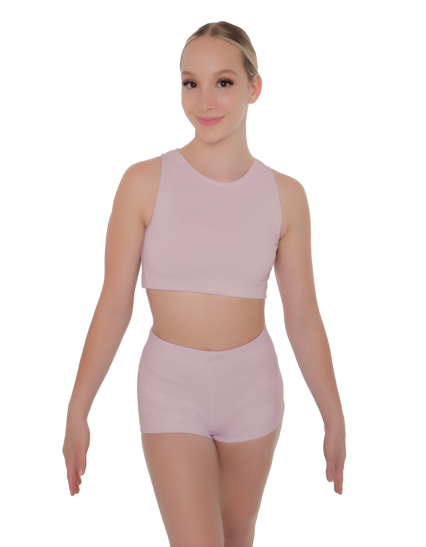 Solid Lycra Sleeveless Crop Top