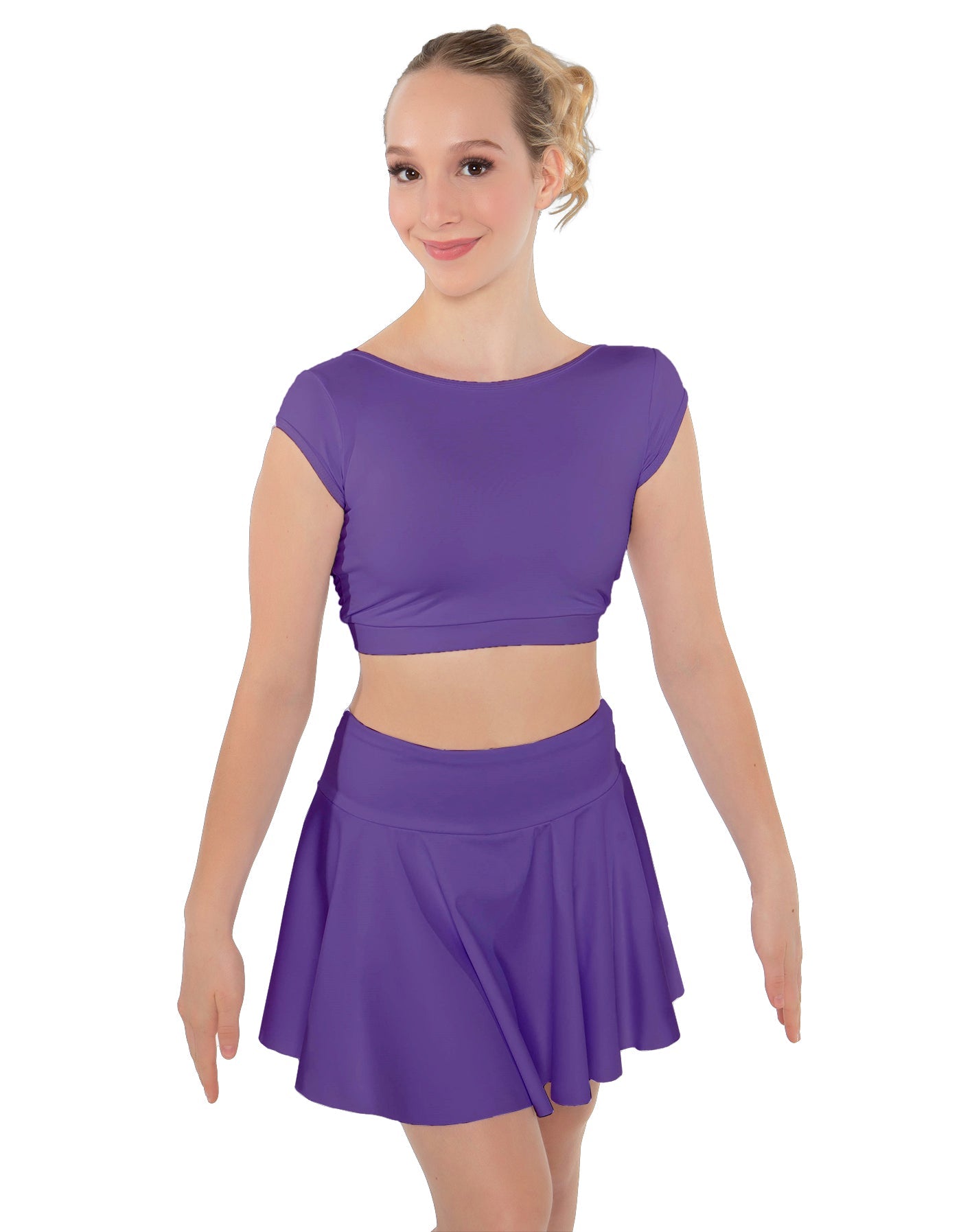 Solid Lycra Bow Back Crop Top