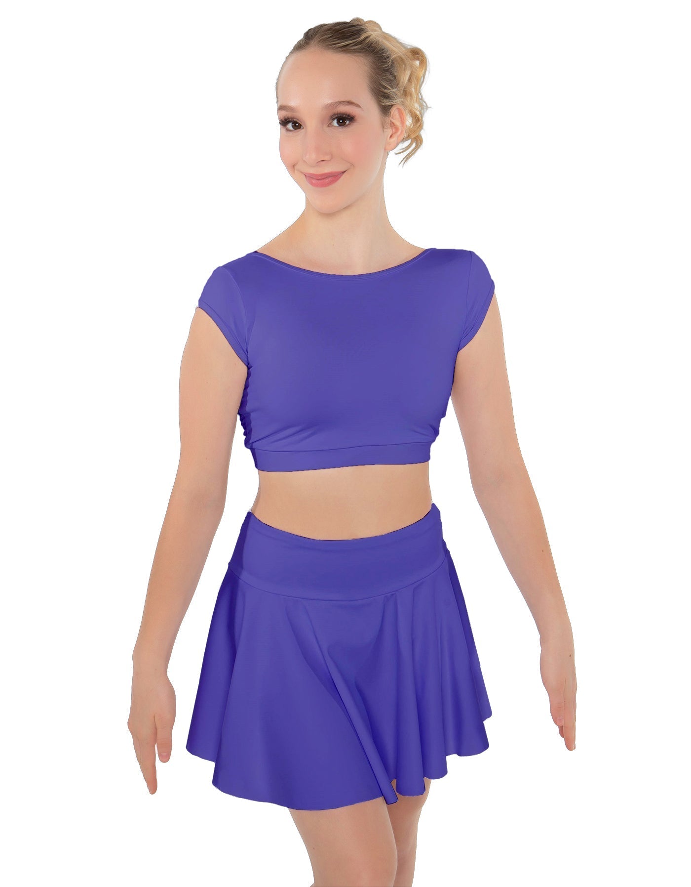 Solid Lycra Bow Back Crop Top