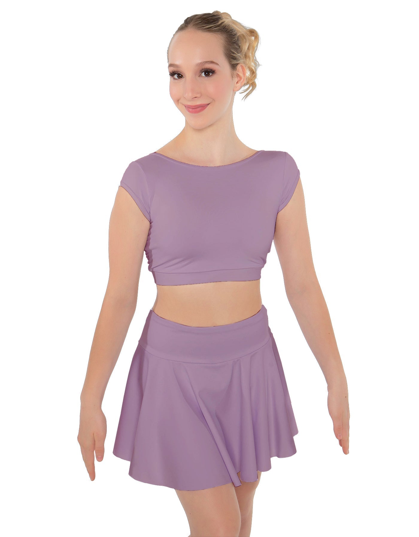 Solid Lycra Bow Back Crop Top