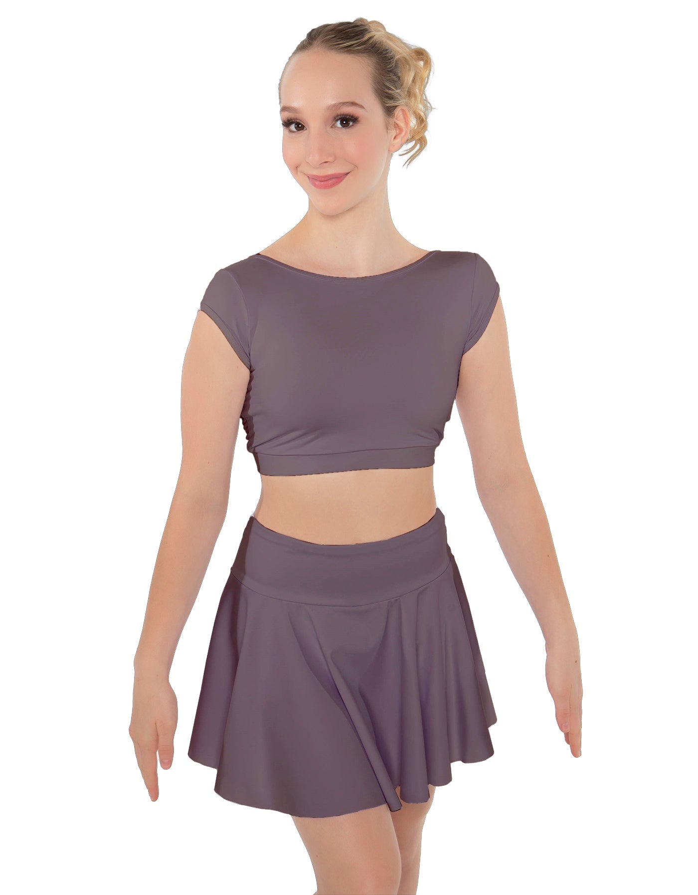 Solid Lycra Bow Back Crop Top