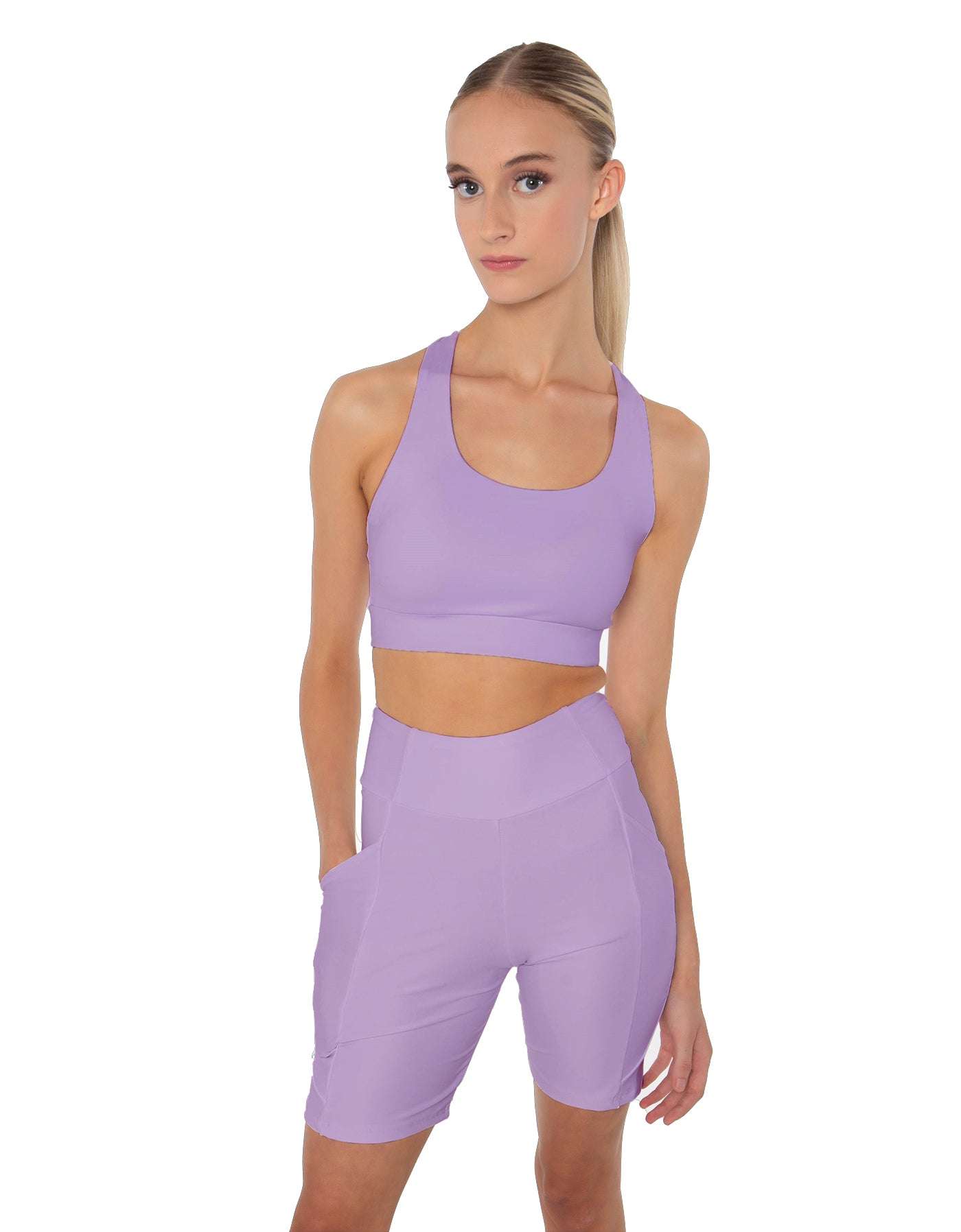 Solid Lycra Scoop Neck Spaghetti Strap Crop